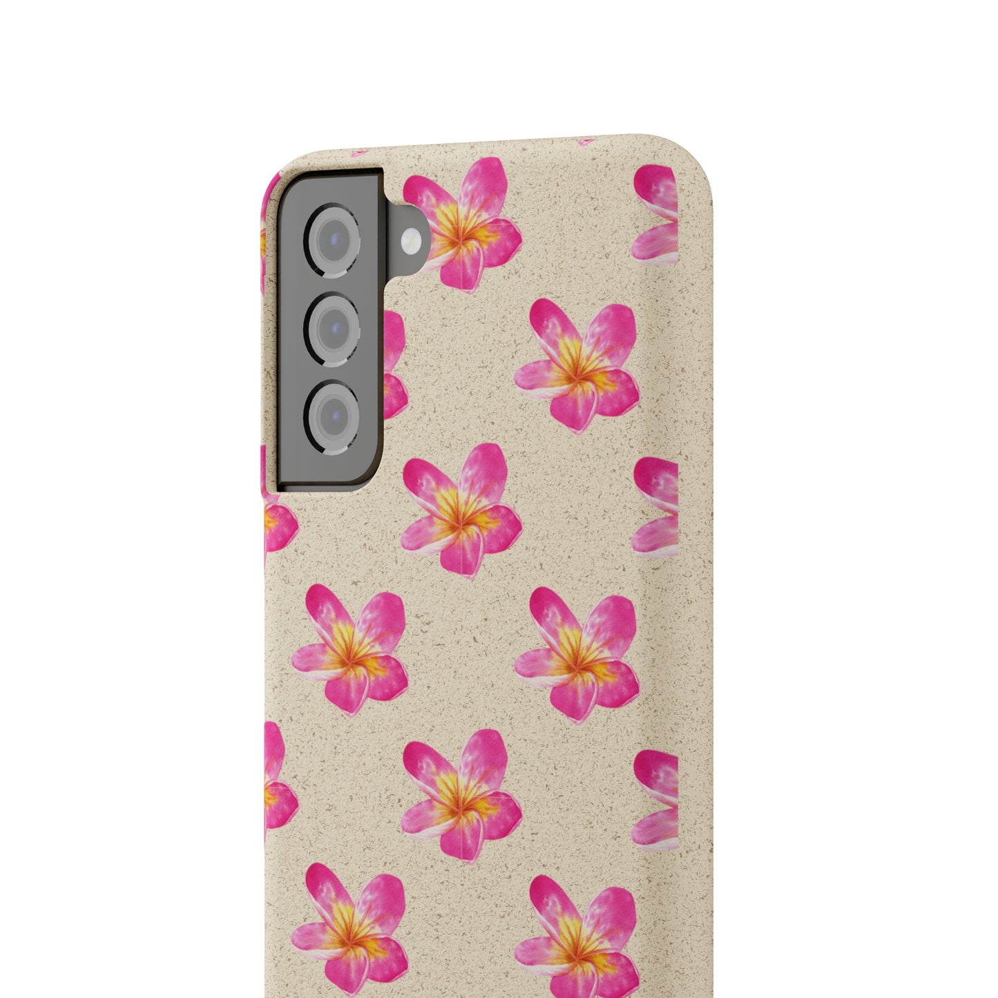 Biodegradable Cell Phone Case - Pink Plumeria