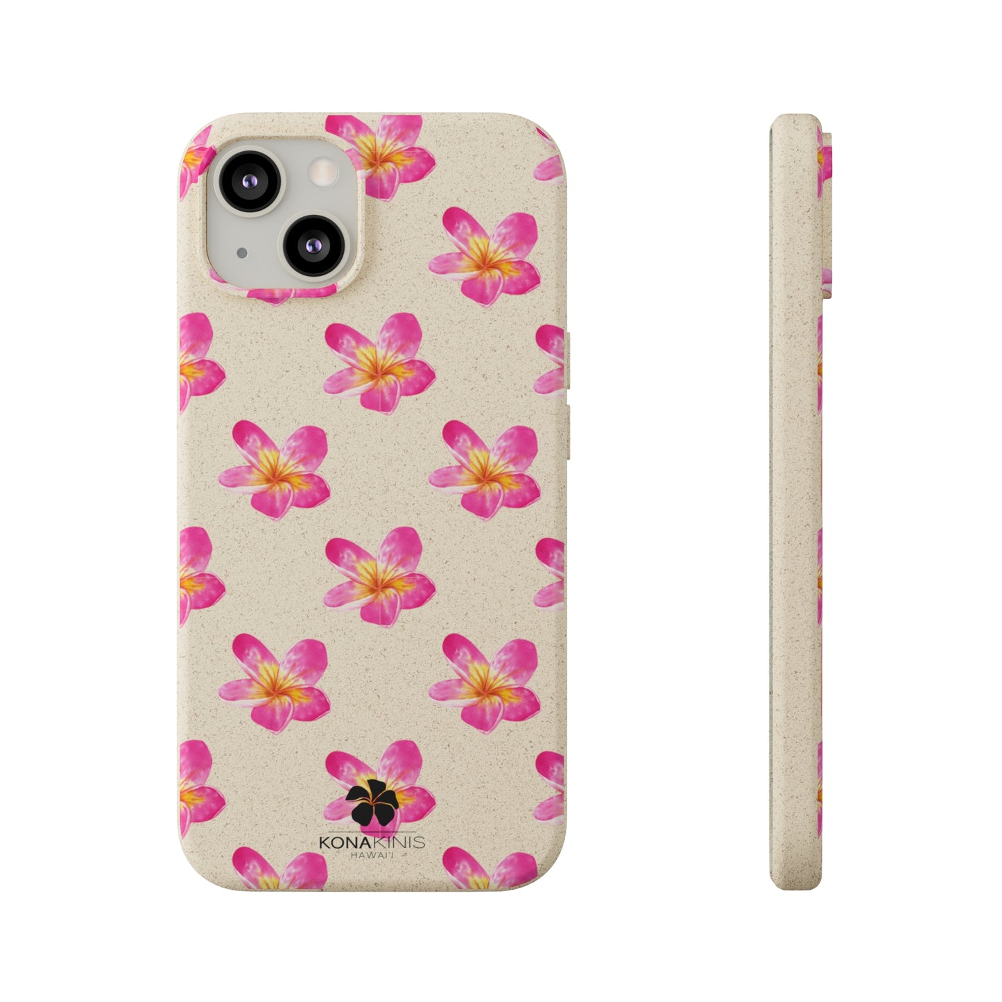 Biodegradable Cell Phone Case - Pink Plumeria