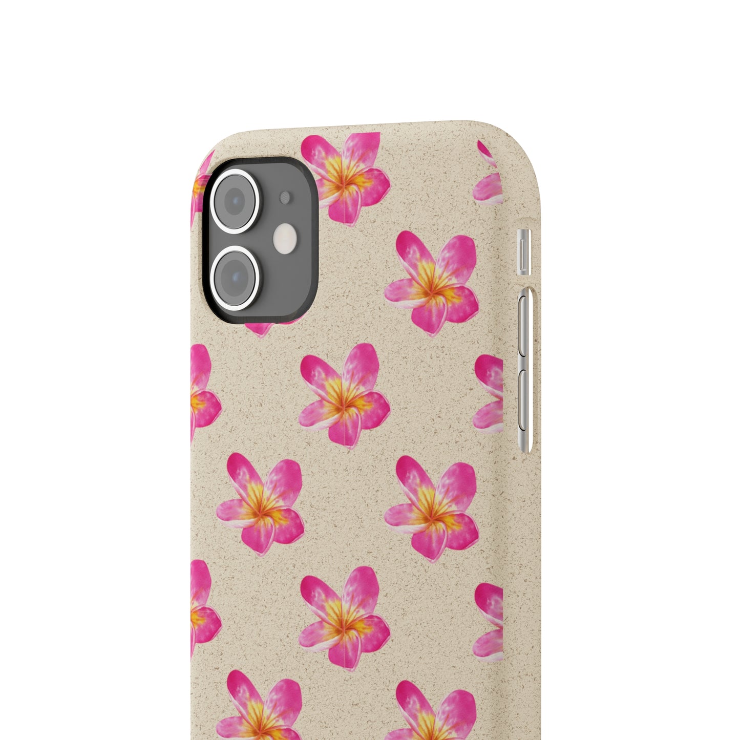 Biodegradable Cell Phone Case - Pink Plumeria