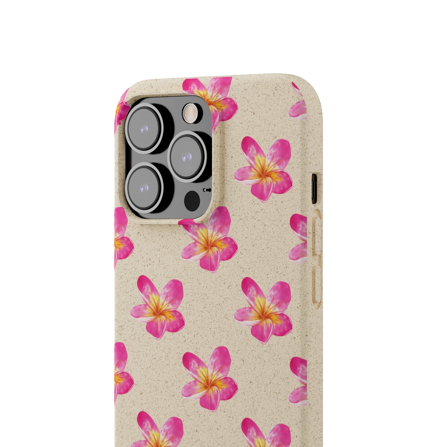 Biodegradable Cell Phone Case - Pink Plumeria