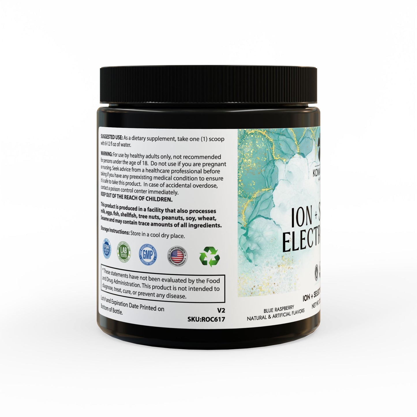 ION + Select Electrolyte Supplement - Blue Raspberry 7.9oz.