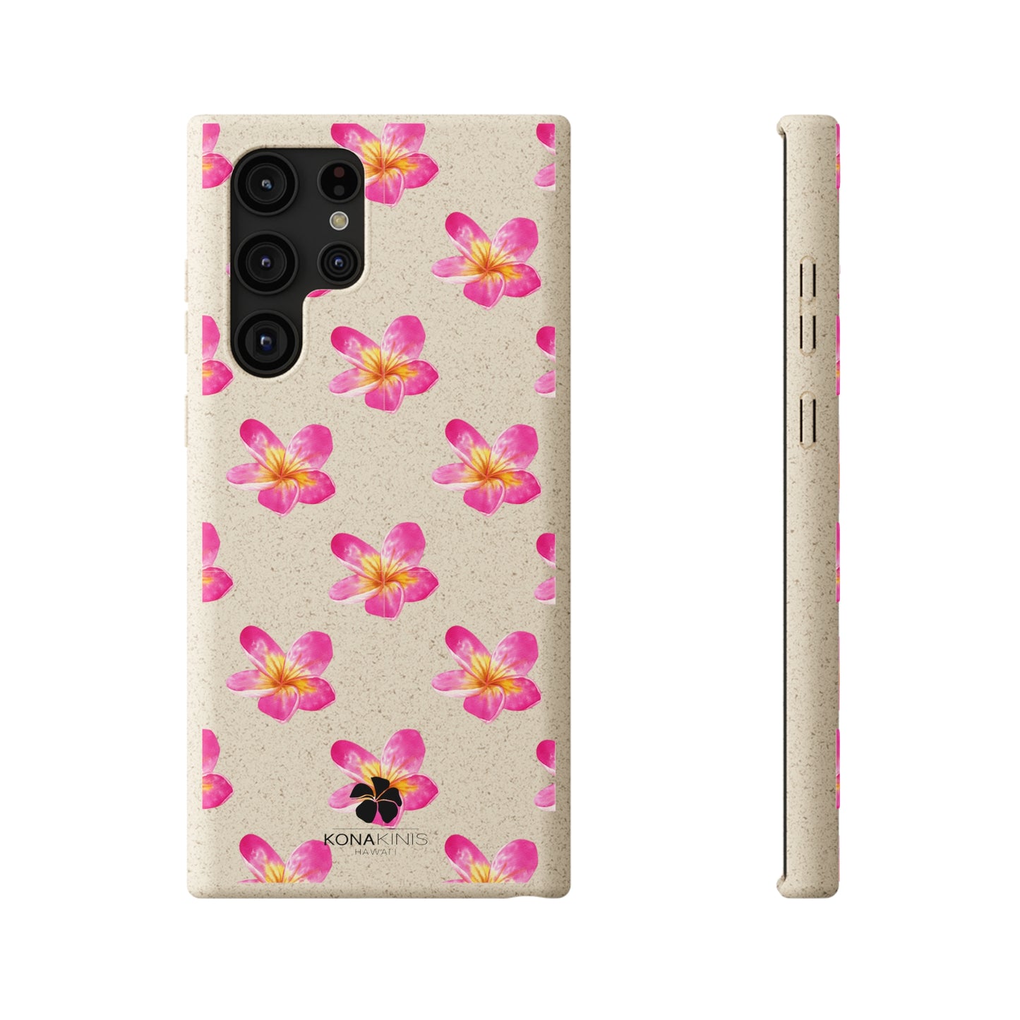 Biodegradable Cell Phone Case - Pink Plumeria