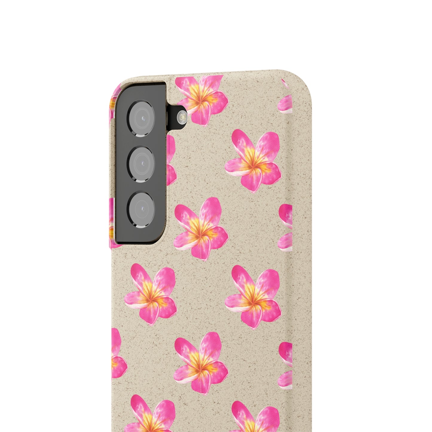 Biodegradable Cell Phone Case - Pink Plumeria