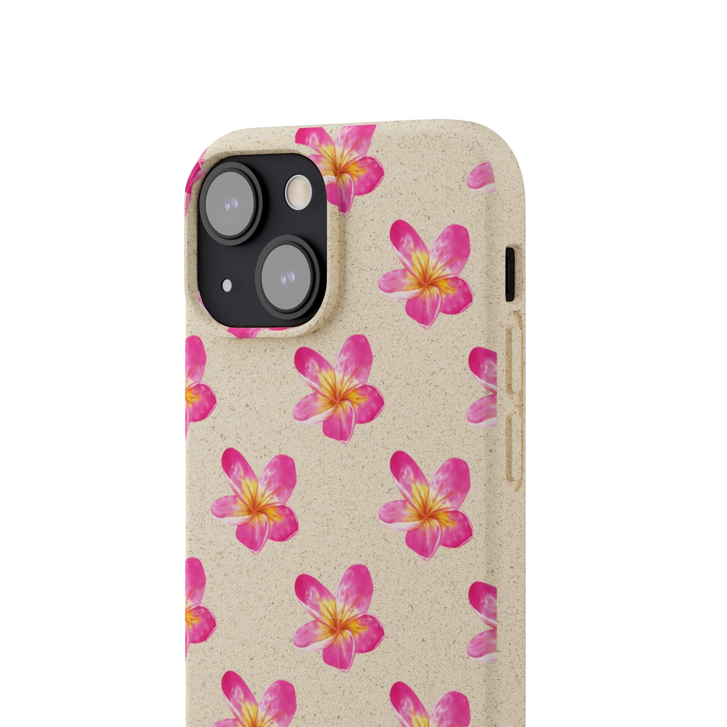 Biodegradable Cell Phone Case - Pink Plumeria