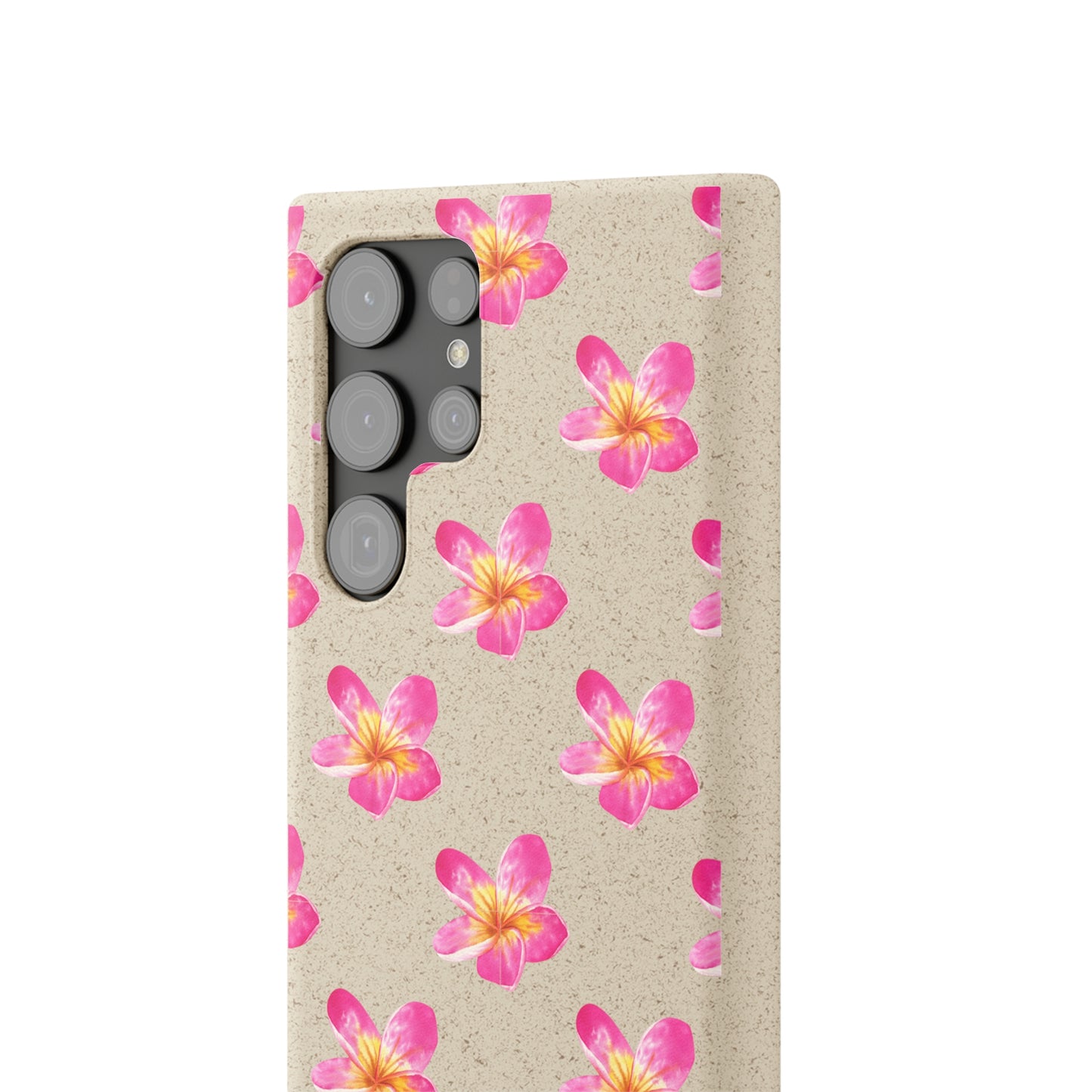 Biodegradable Cell Phone Case - Pink Plumeria
