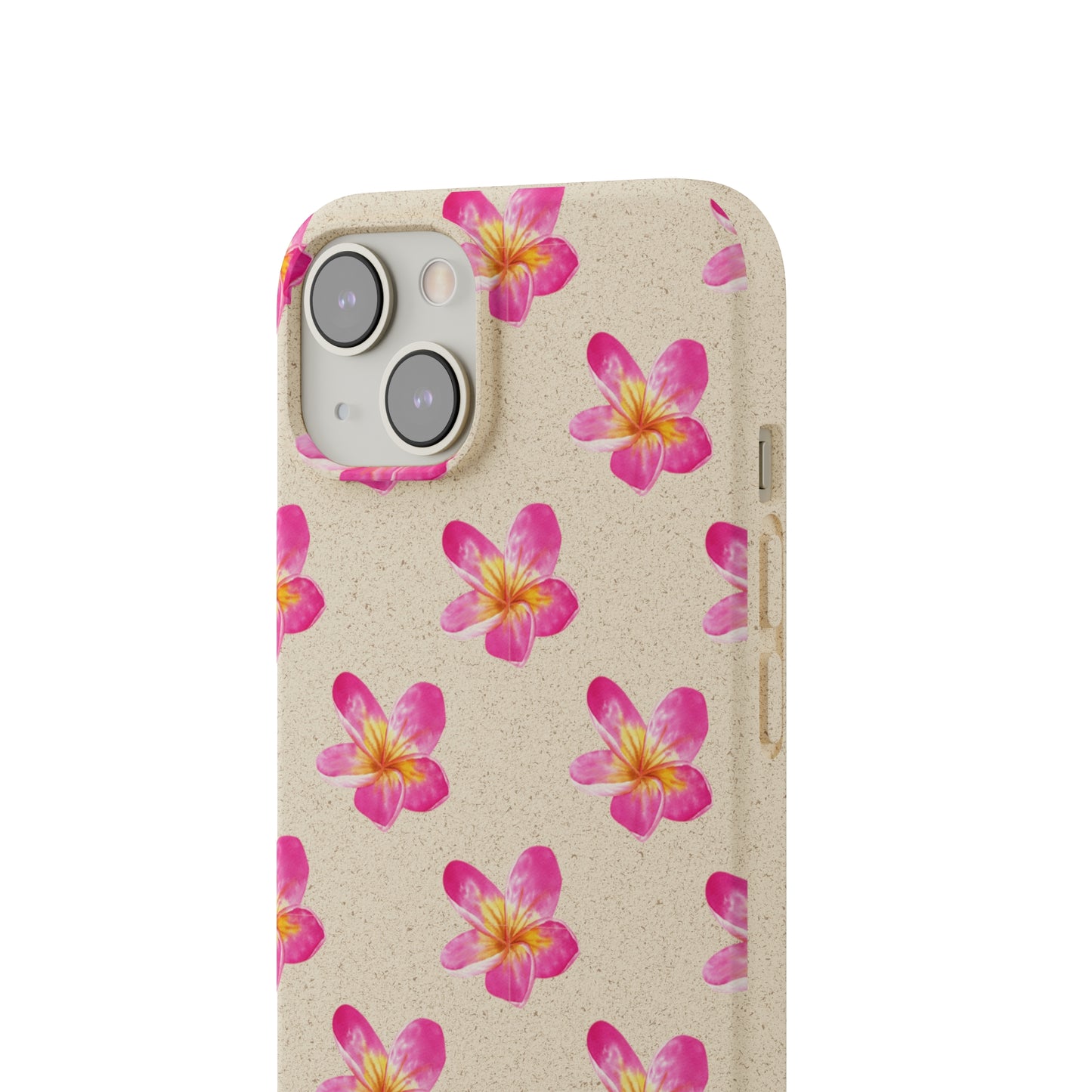 Biodegradable Cell Phone Case - Pink Plumeria