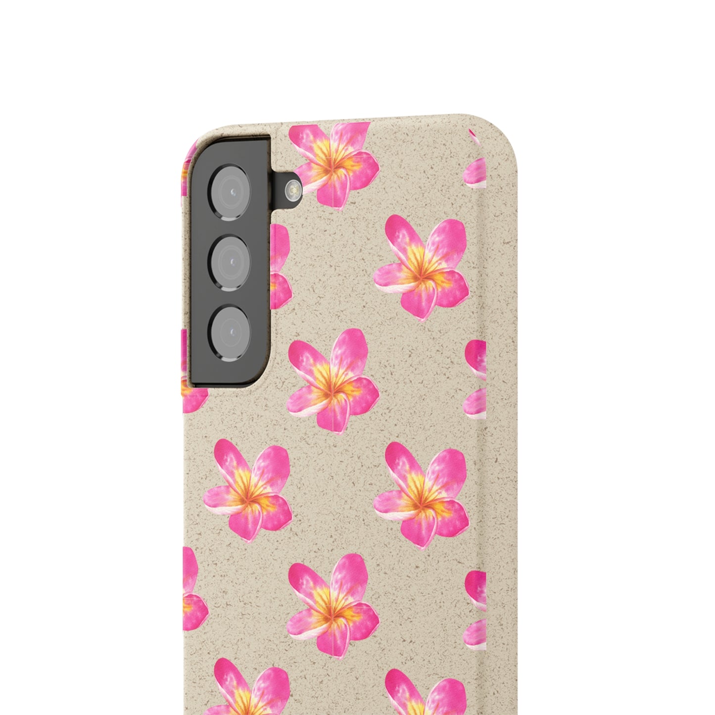 Biodegradable Cell Phone Case - Pink Plumeria