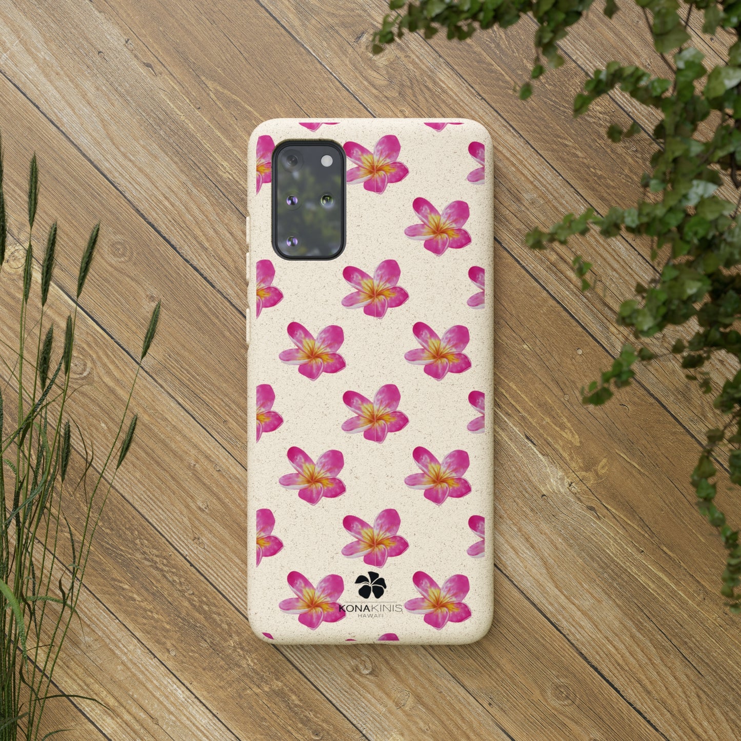 Biodegradable Cell Phone Case - Pink Plumeria