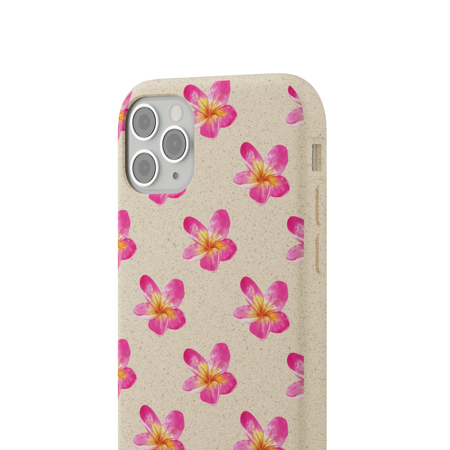 Biodegradable Cell Phone Case - Pink Plumeria