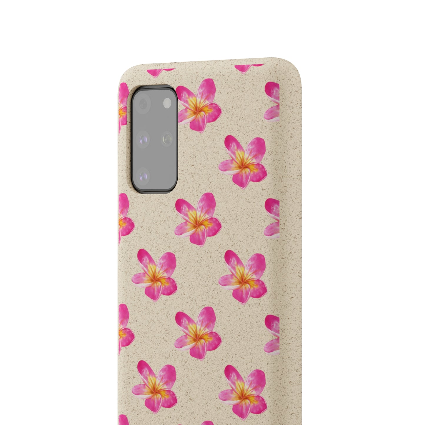 Biodegradable Cell Phone Case - Pink Plumeria