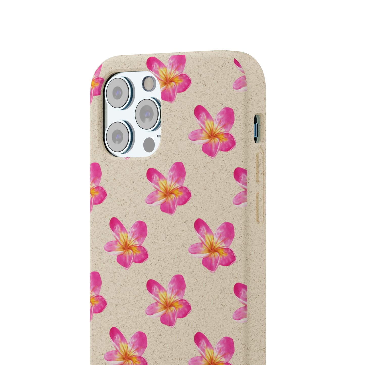 Biodegradable Cell Phone Case - Pink Plumeria