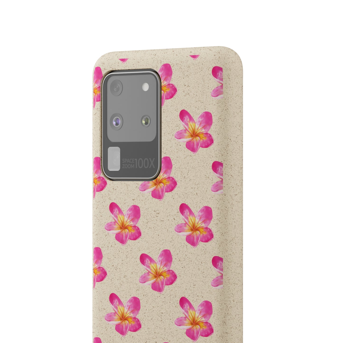 Biodegradable Cell Phone Case - Pink Plumeria