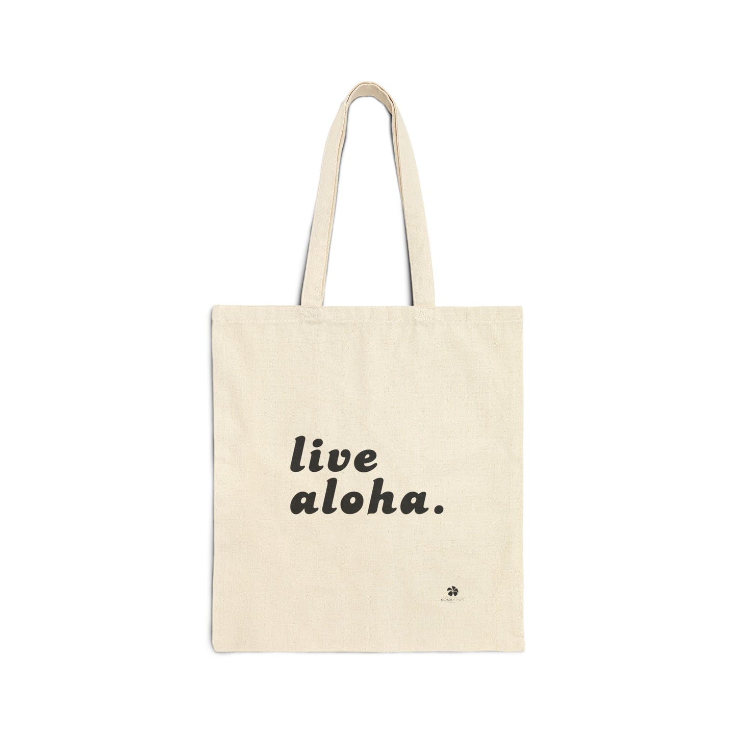 Cotton Canvas Tote Bag - Live Aloha