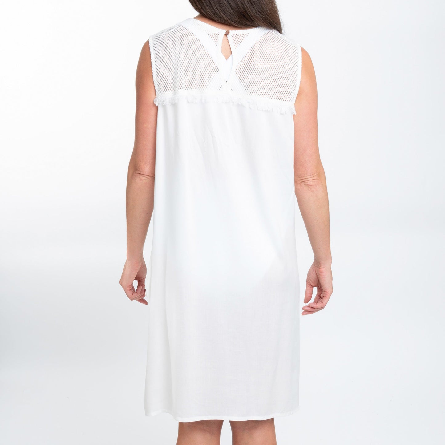 Tahlee Sleeveless Crew Neck Tank Dress Cover Up