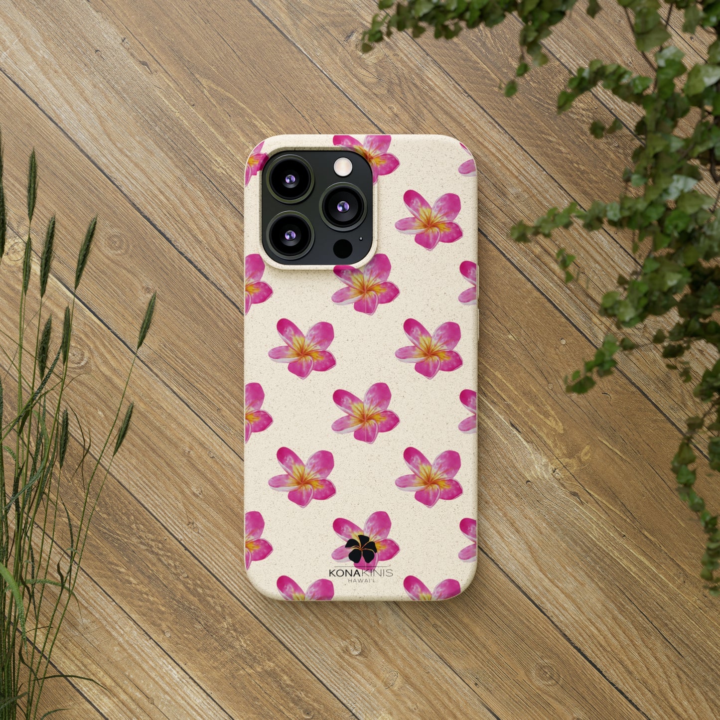 Biodegradable Cell Phone Case - Pink Plumeria