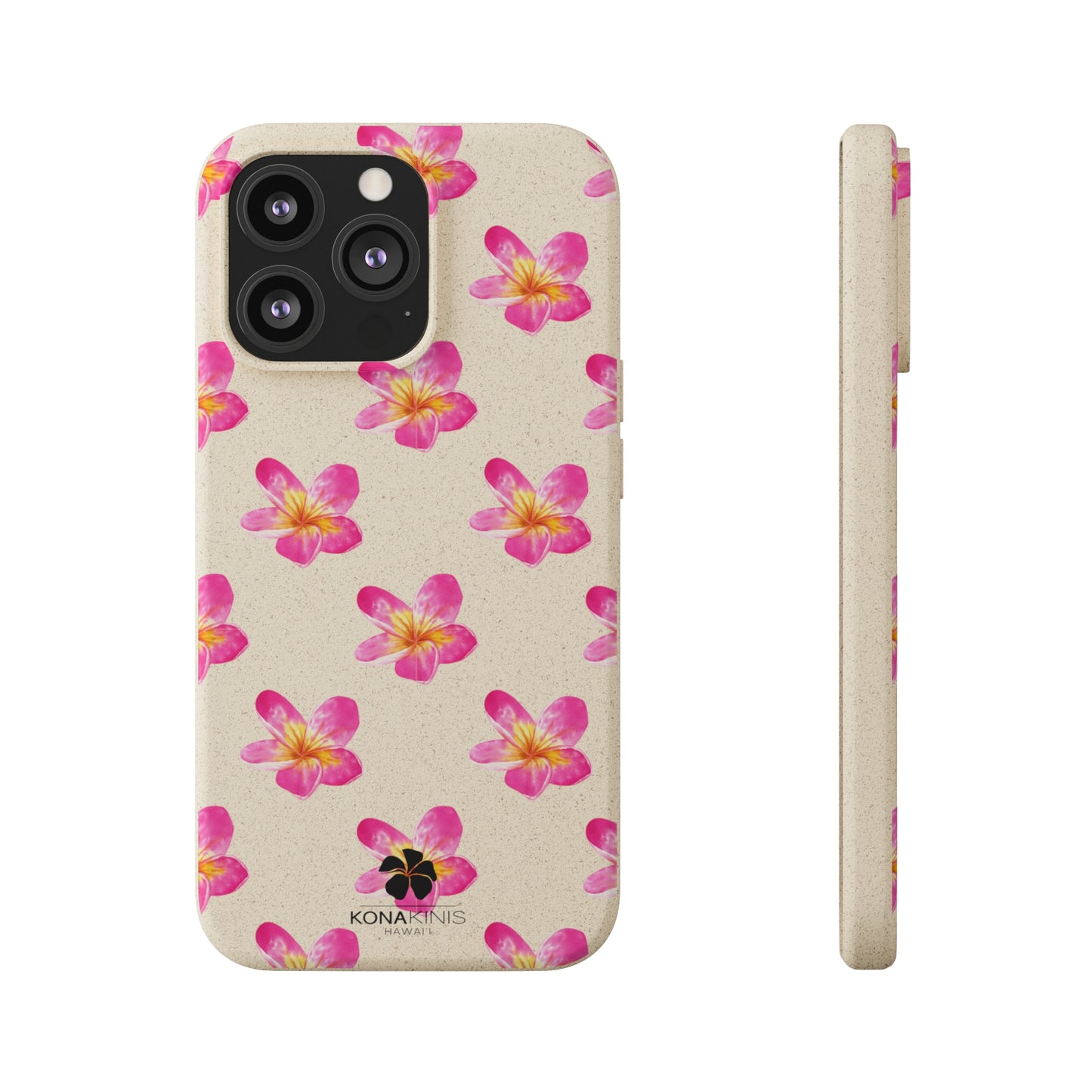 Biodegradable Cell Phone Case - Pink Plumeria