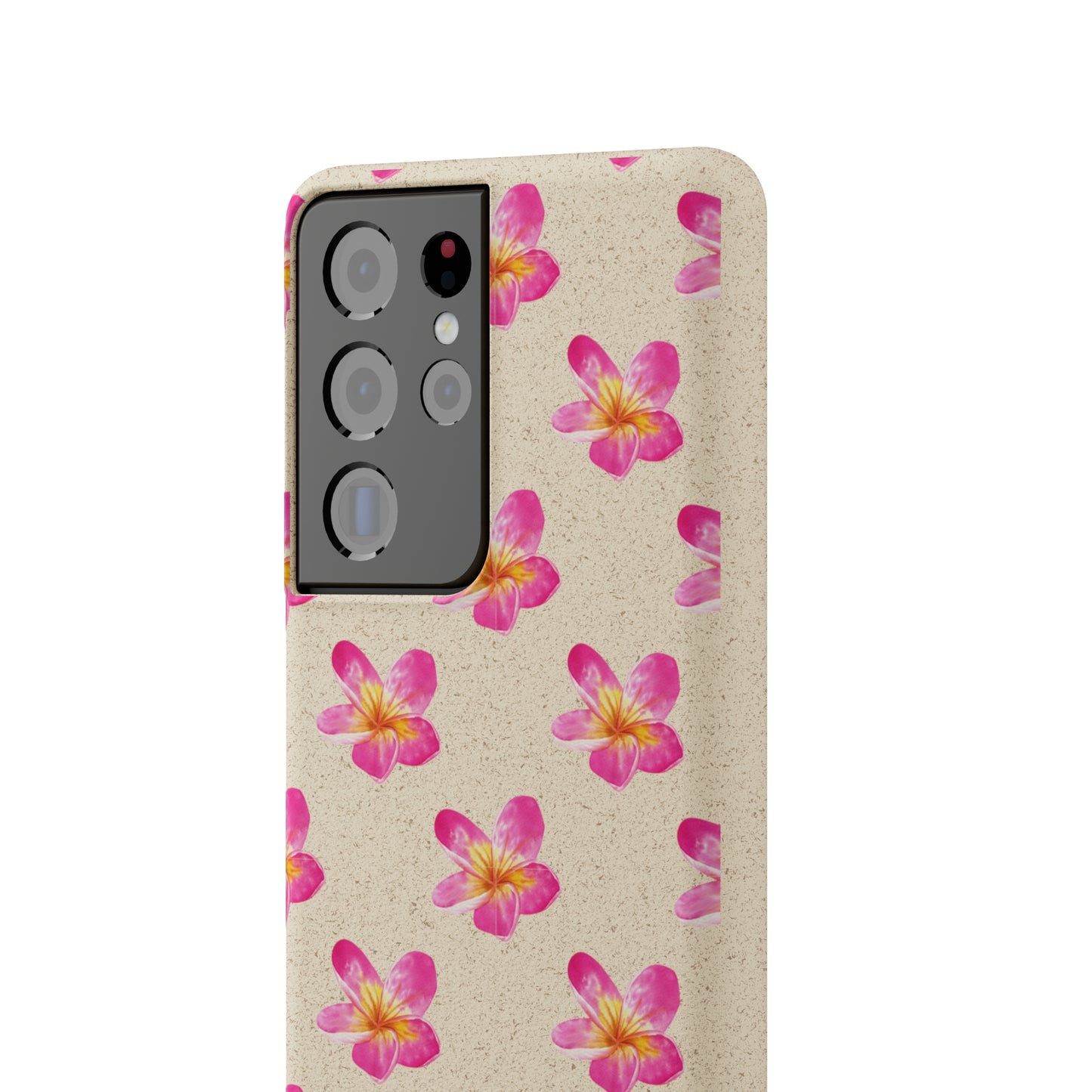 Biodegradable Cell Phone Case - Pink Plumeria