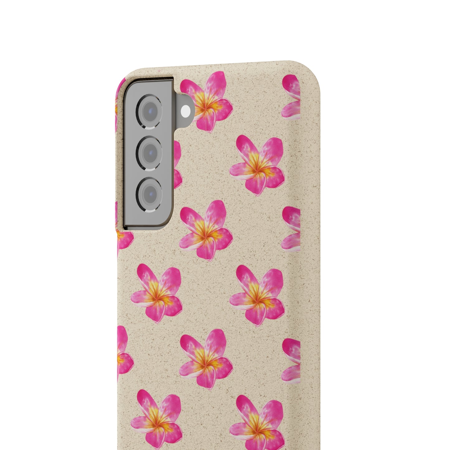 Biodegradable Cell Phone Case - Pink Plumeria