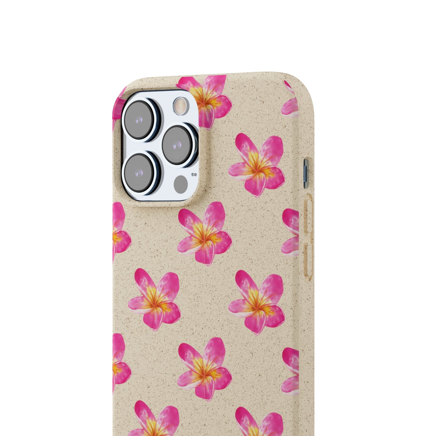 Biodegradable Cell Phone Case - Pink Plumeria