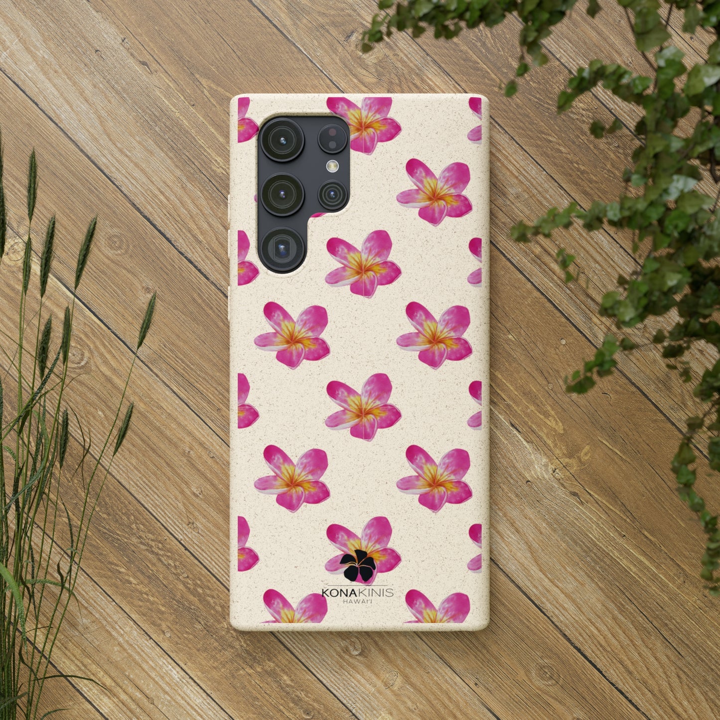 Biodegradable Cell Phone Case - Pink Plumeria