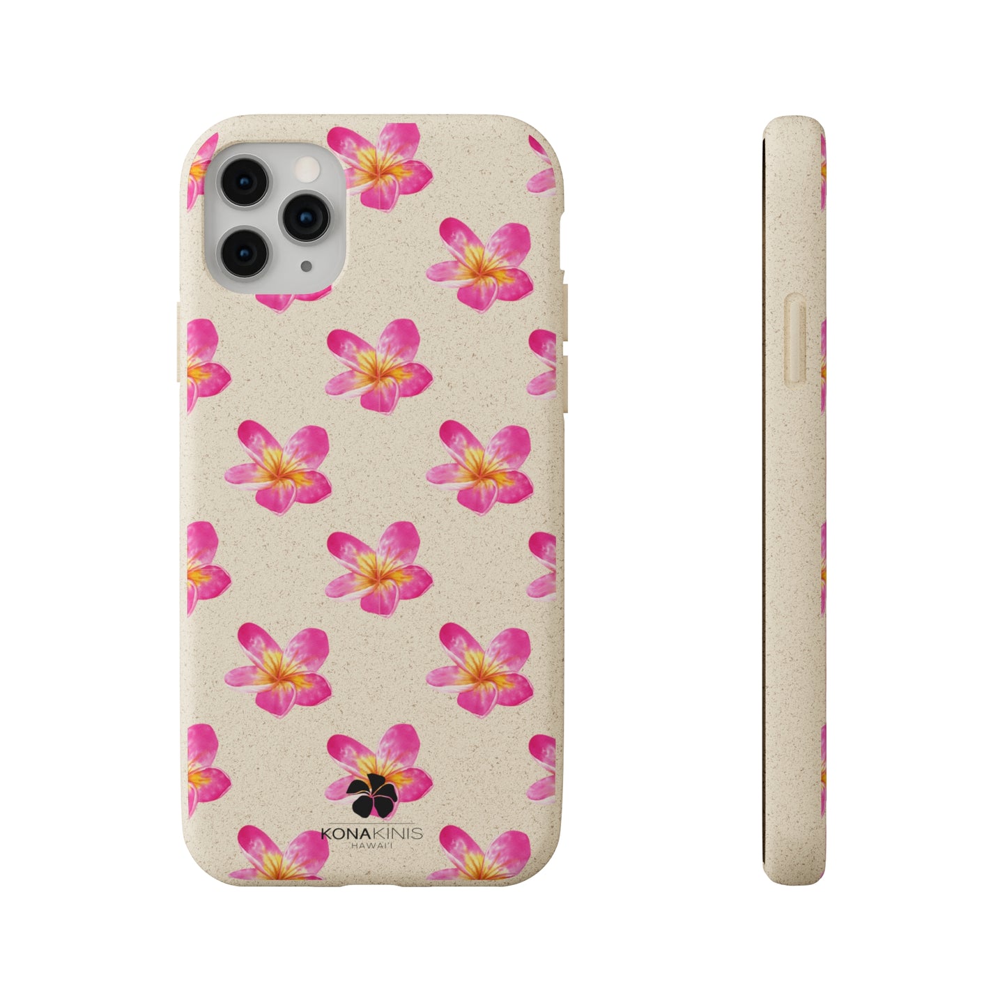 Biodegradable Cell Phone Case - Pink Plumeria