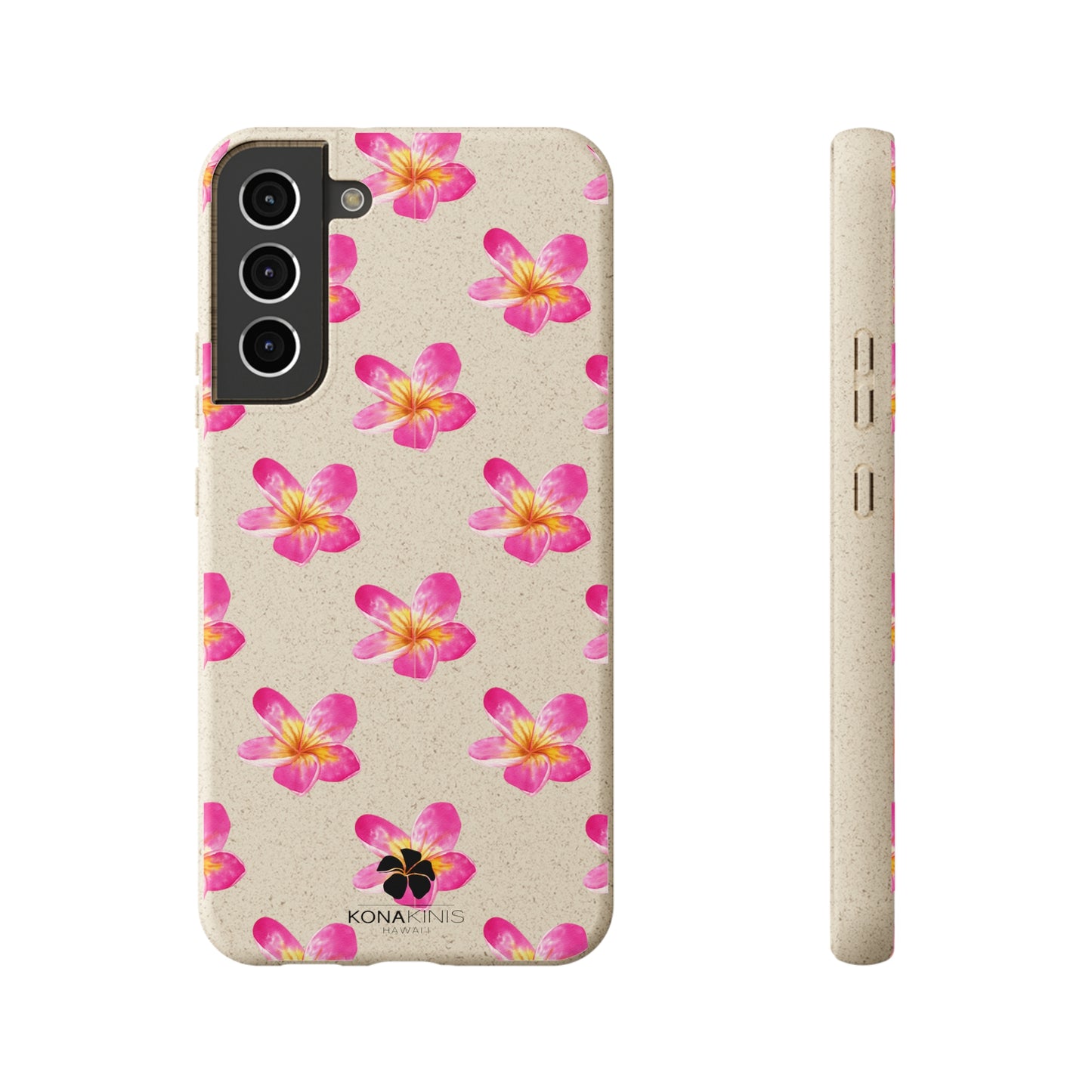 Biodegradable Cell Phone Case - Pink Plumeria