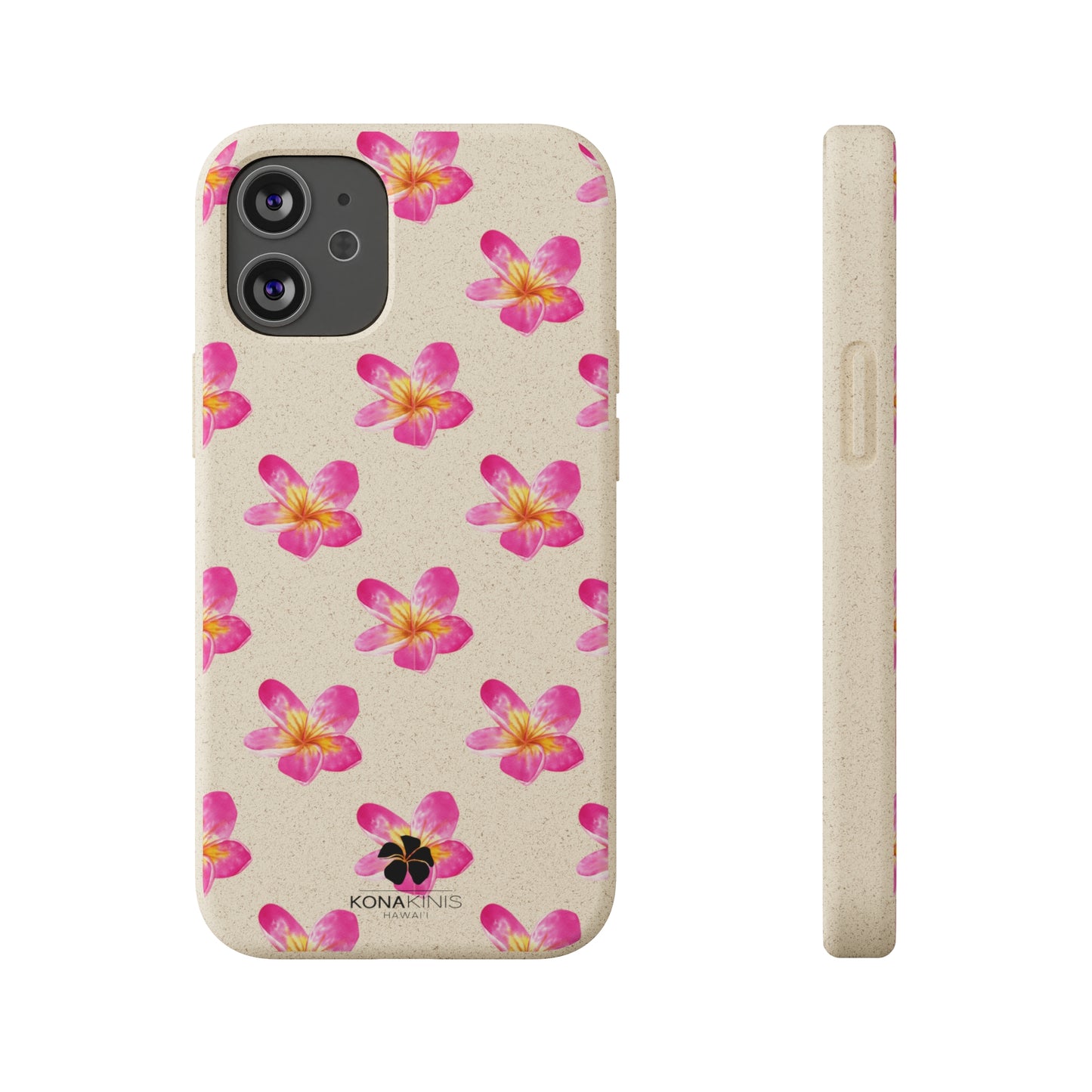 Biodegradable Cell Phone Case - Pink Plumeria