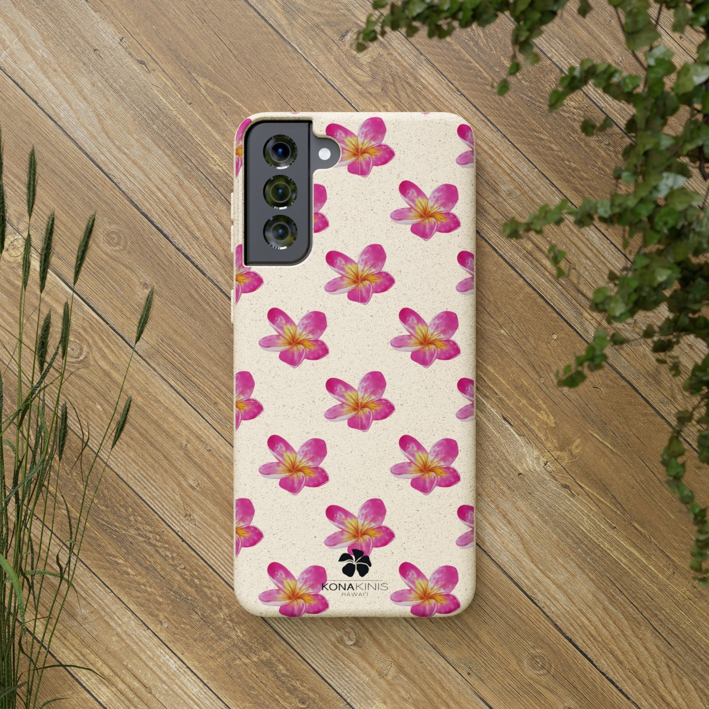 Biodegradable Cell Phone Case - Pink Plumeria