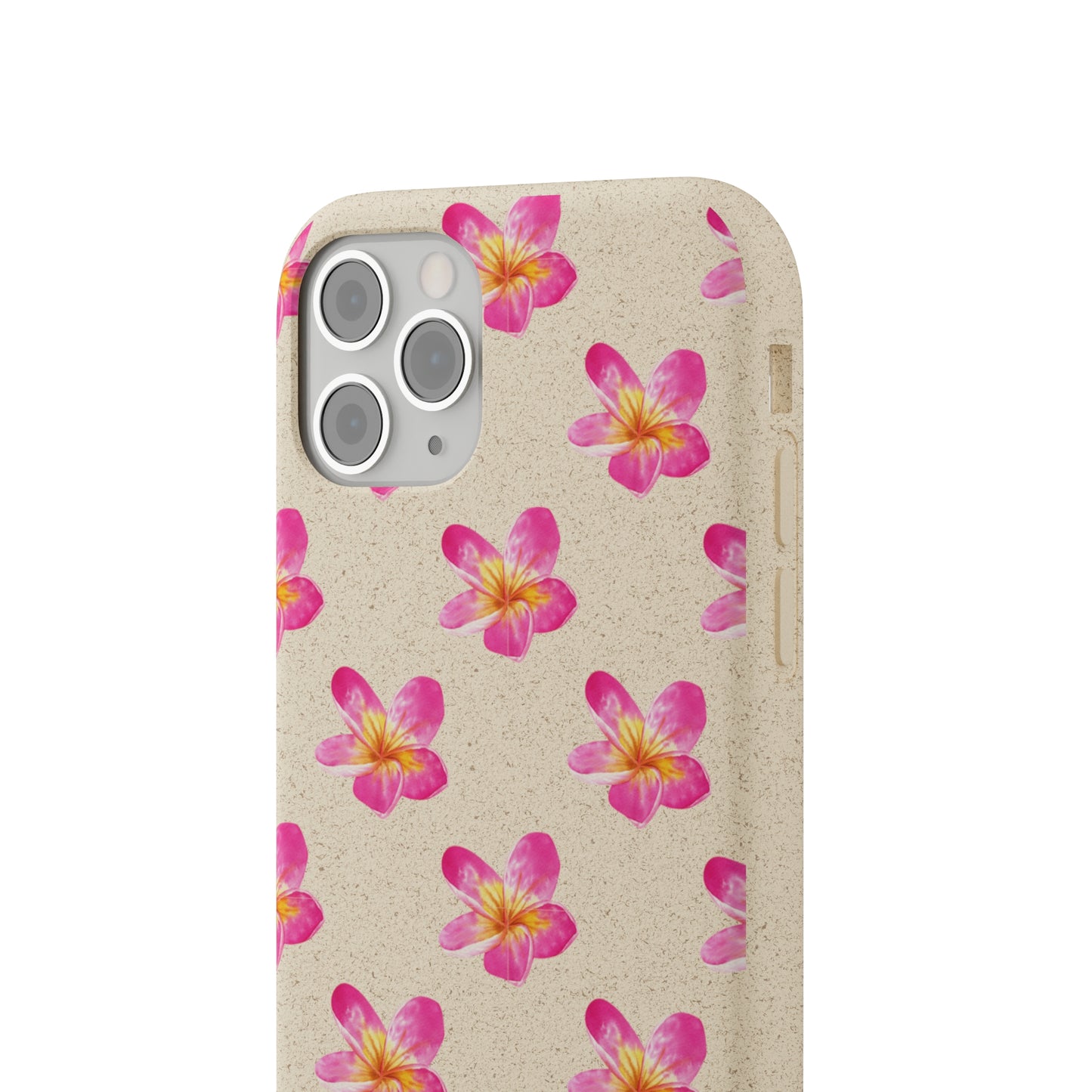 Biodegradable Cell Phone Case - Pink Plumeria