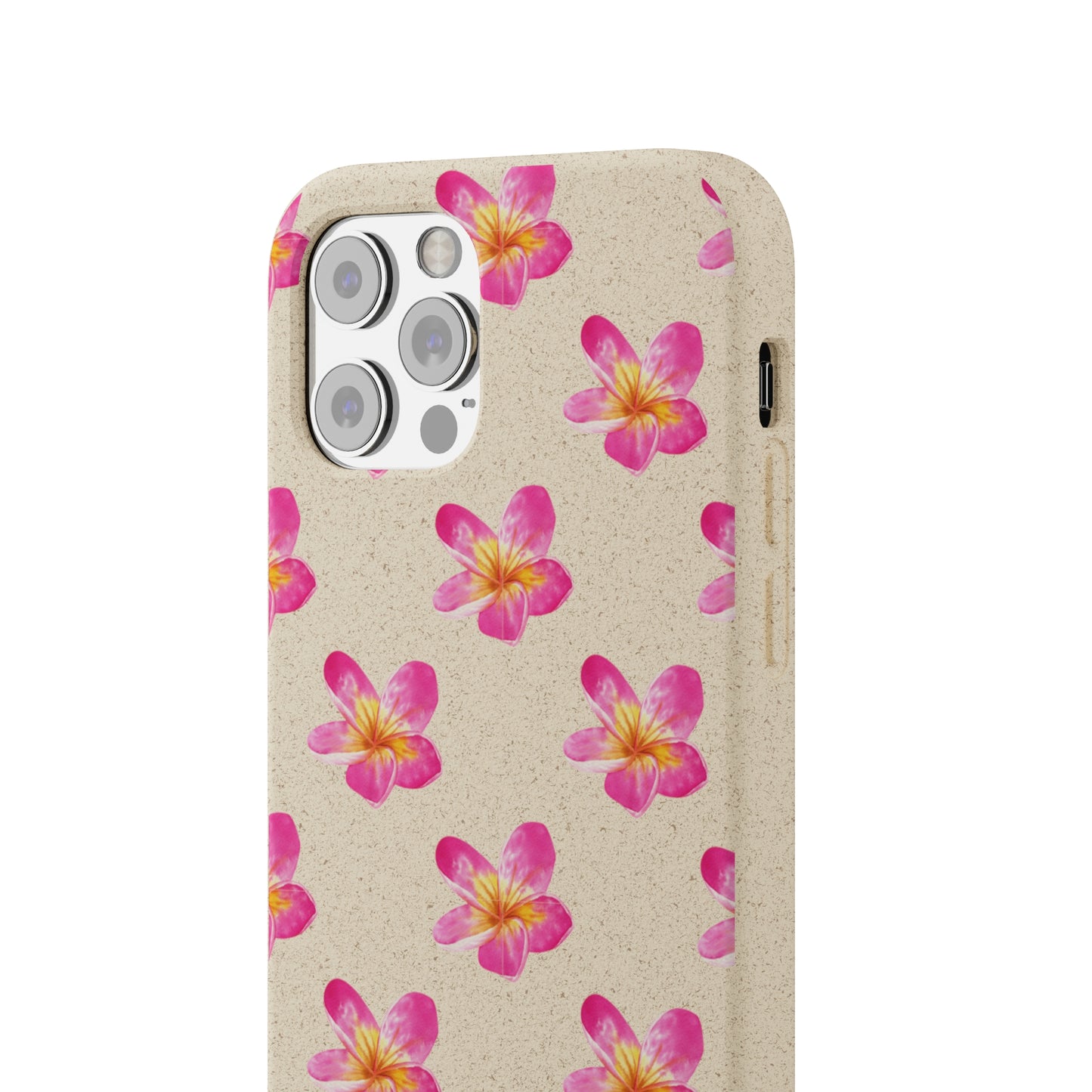 Biodegradable Cell Phone Case - Pink Plumeria