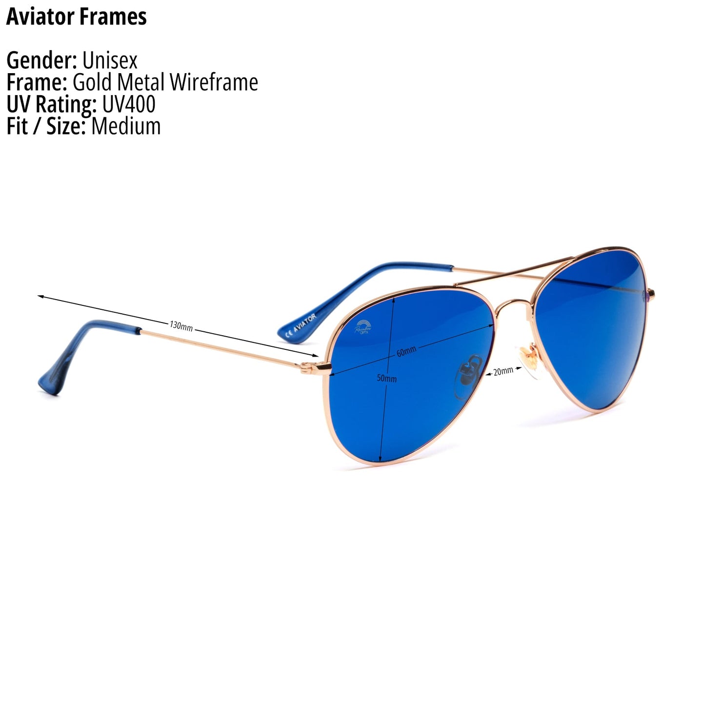 Blue - Aviator Sunglasses