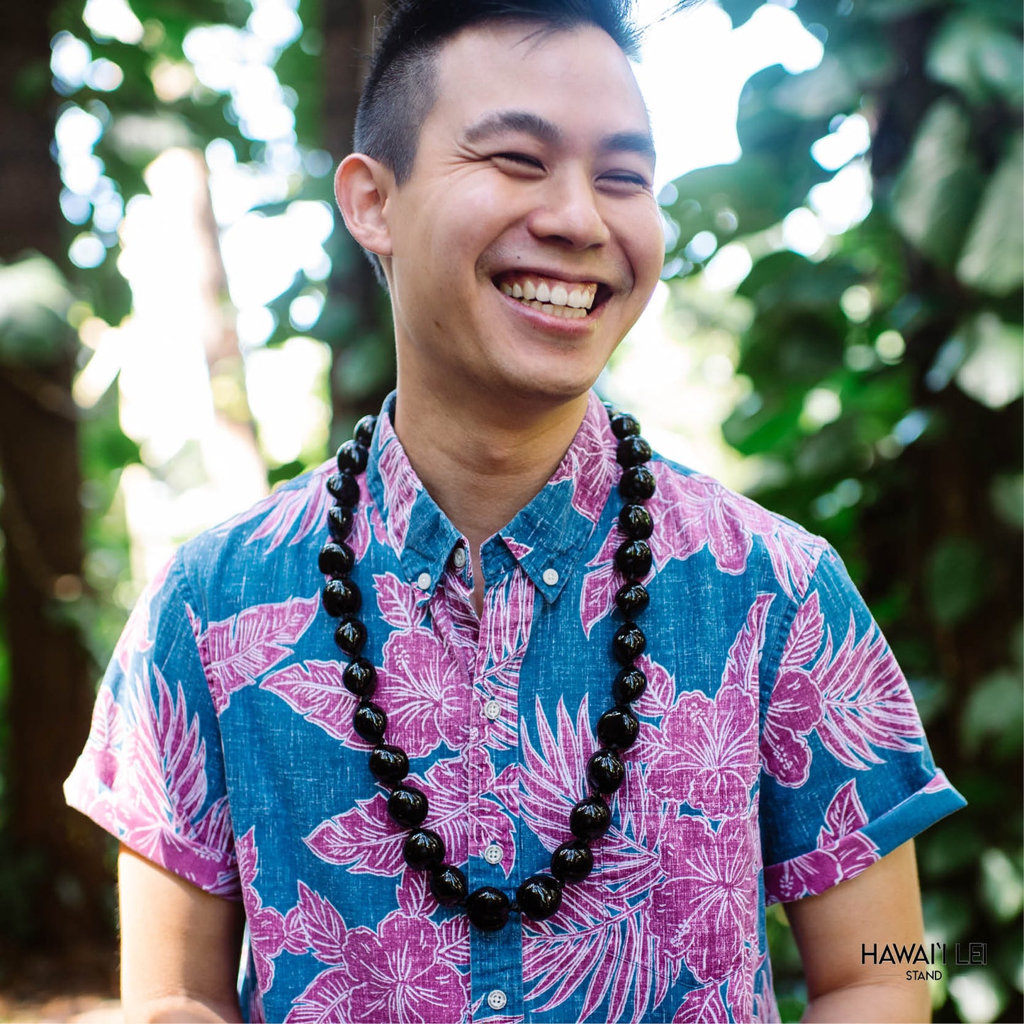 Kukui Nut Shell Lei (Black)