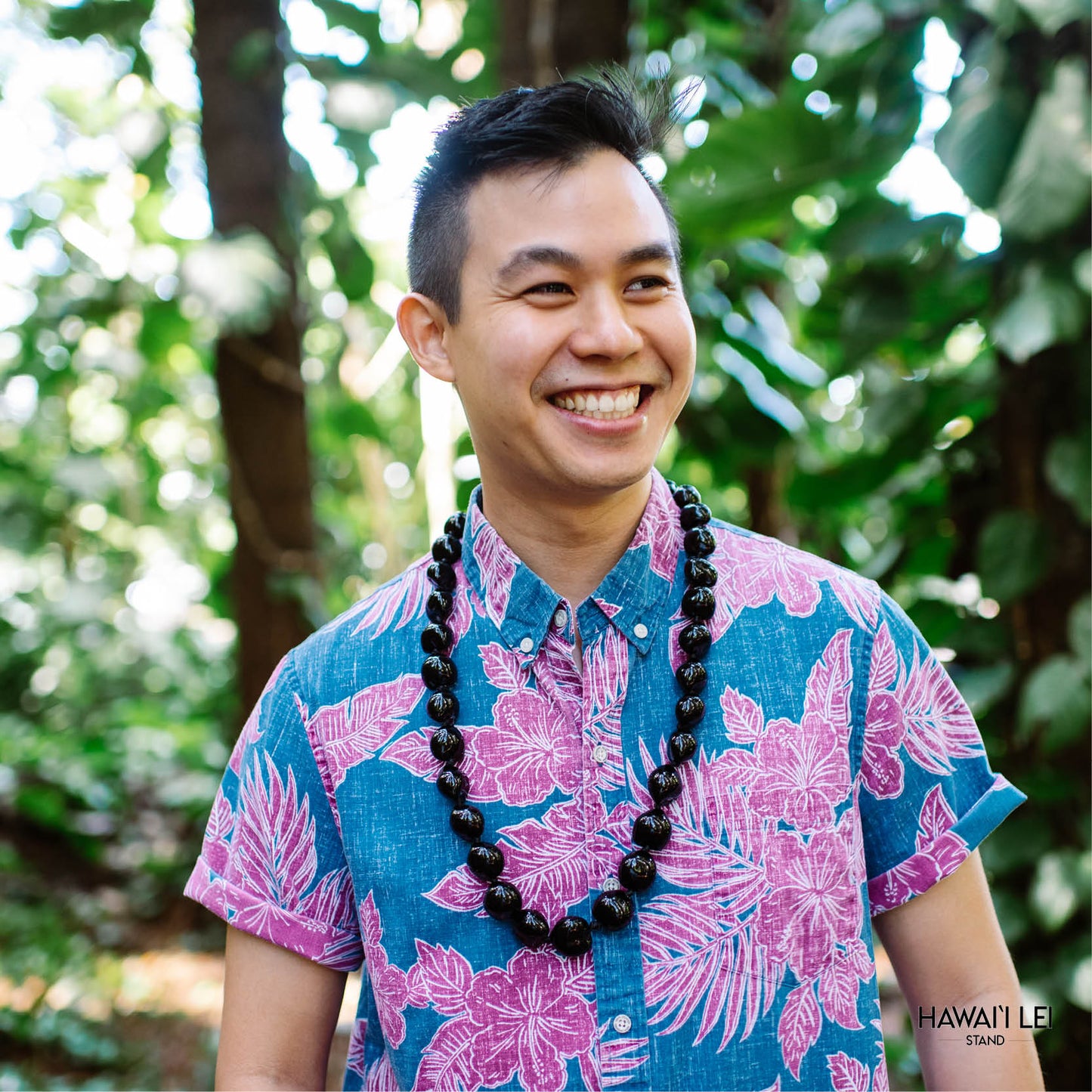 Kukui Nut Shell Lei (Black)