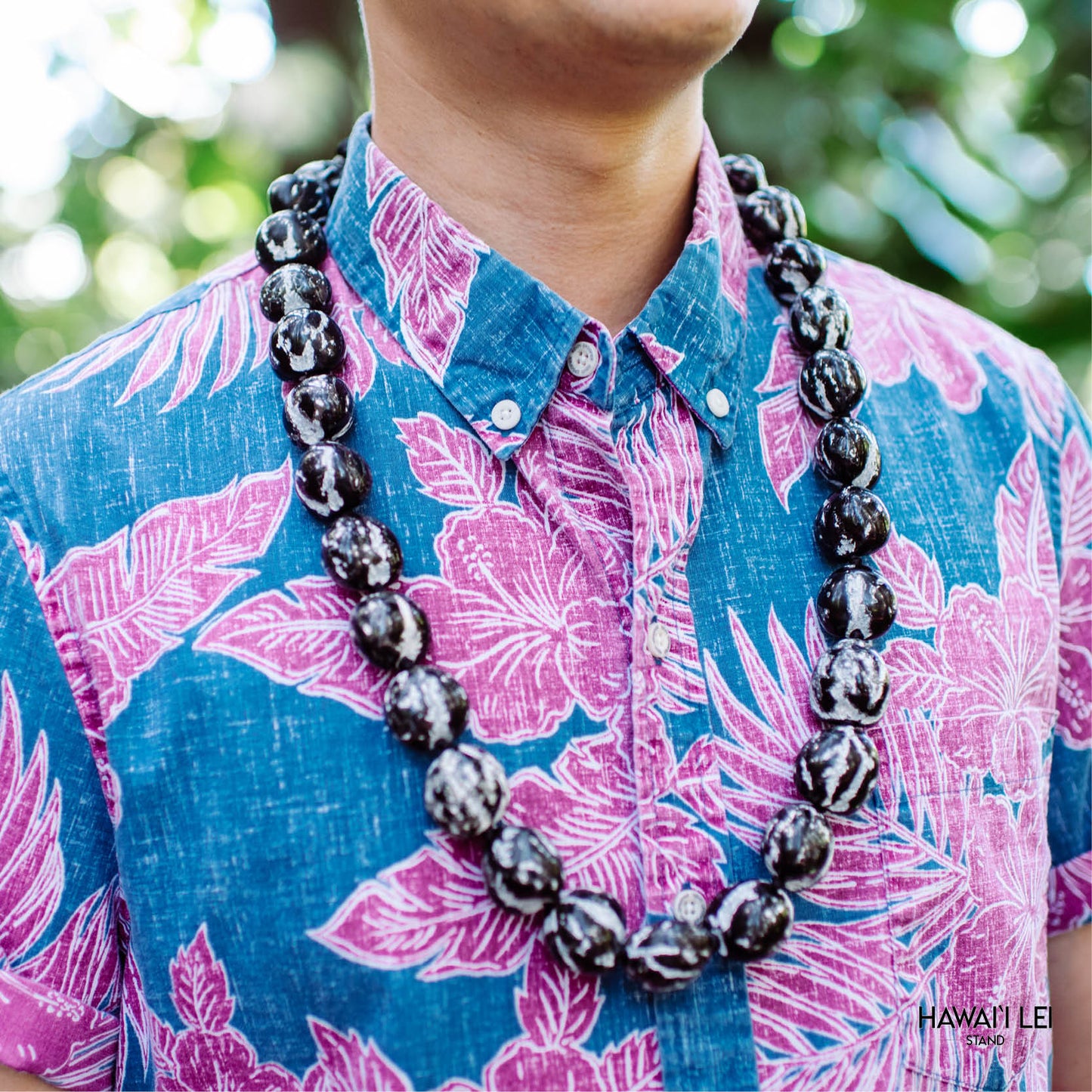 Kukui Nut Shell Lei (Tiger)