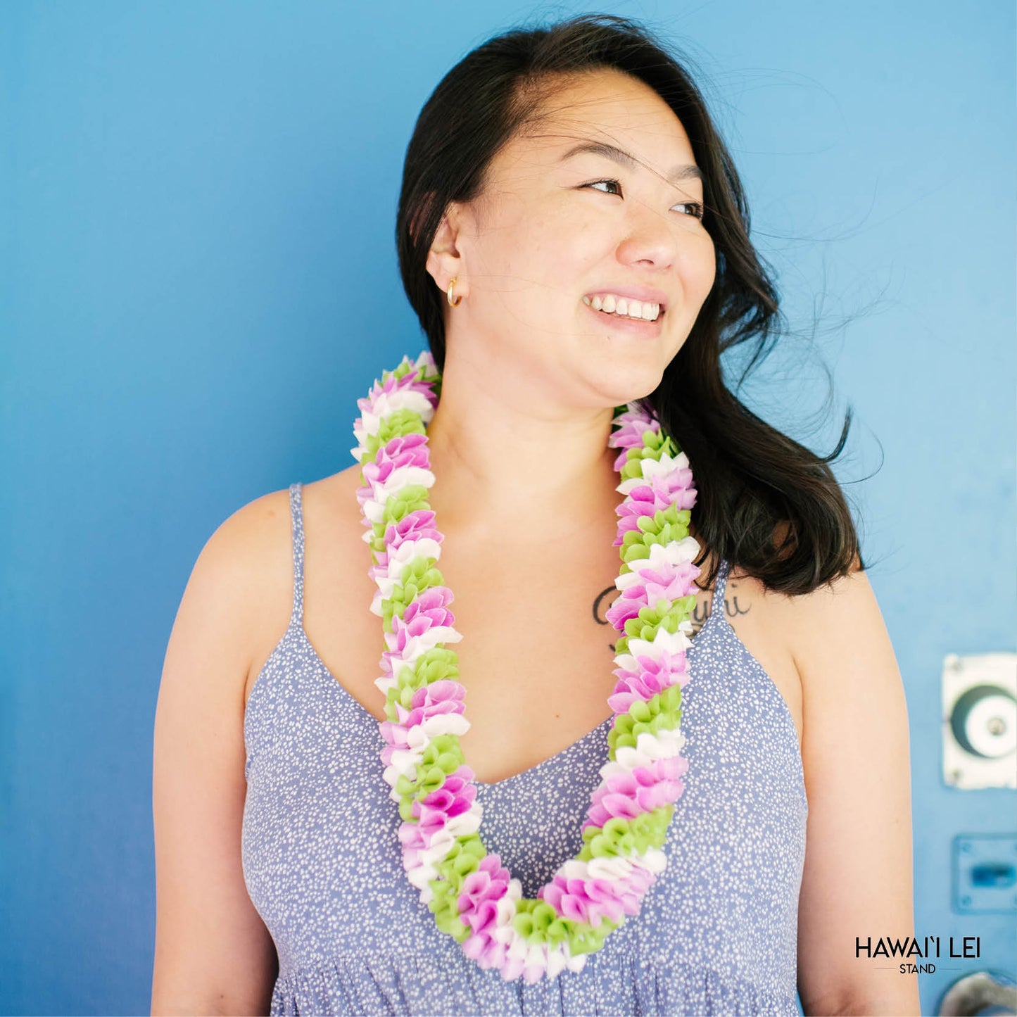 Spiral Orchid Lei (Multi-Color) (Color Varies)