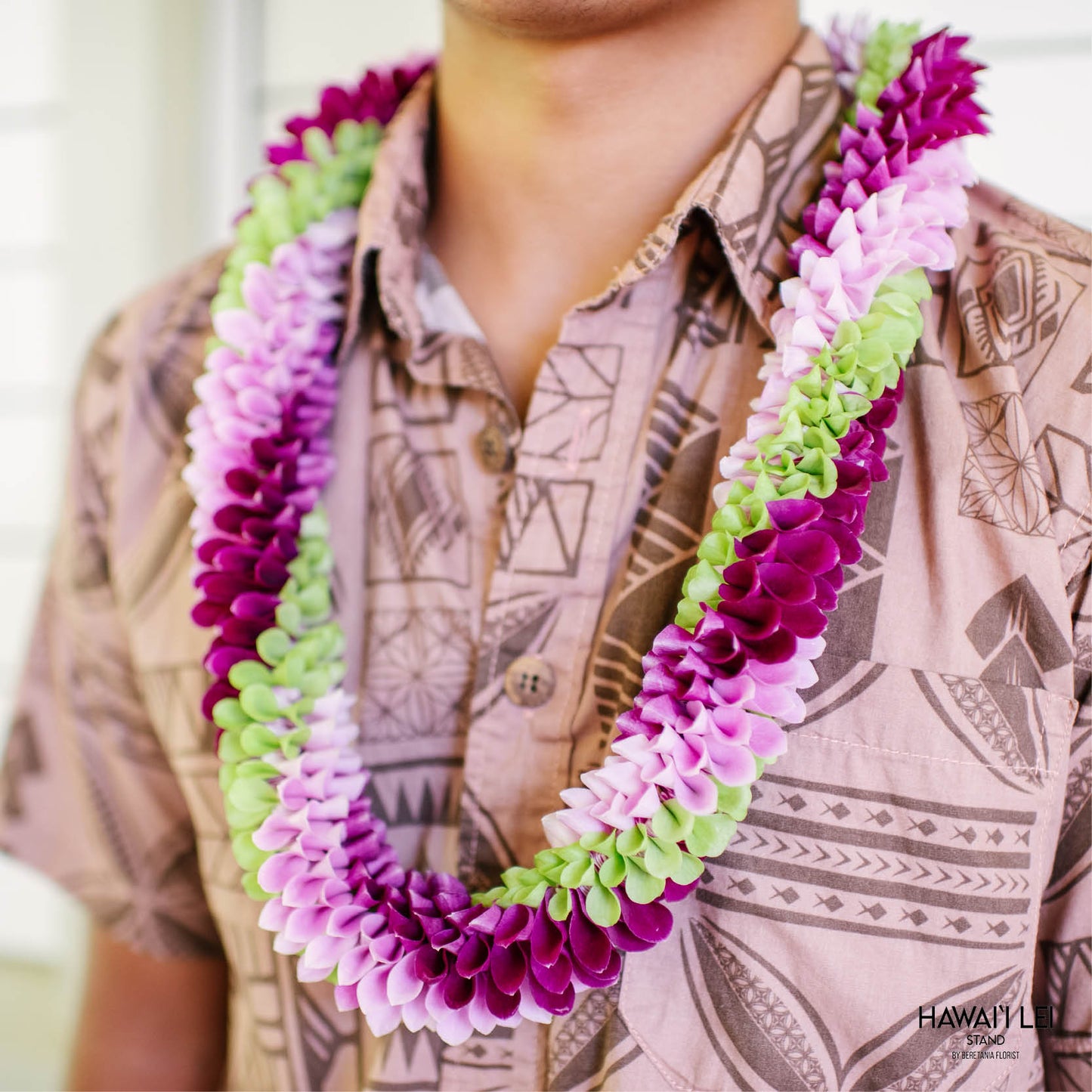 Spiral Orchid Lei (Multi-Color) (Color Varies)