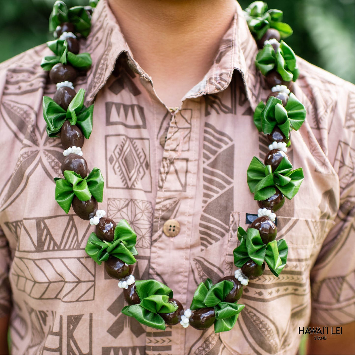 Kukui Nut (Ti Leaf) Lei