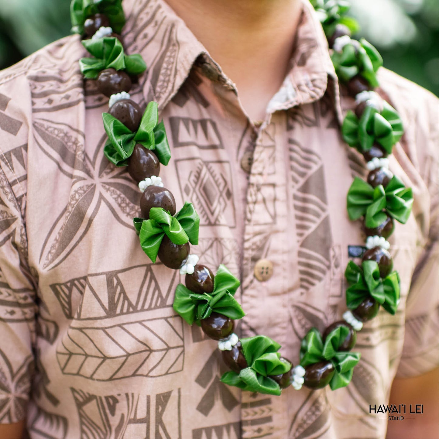 Kukui Nut (Ti Leaf) Lei