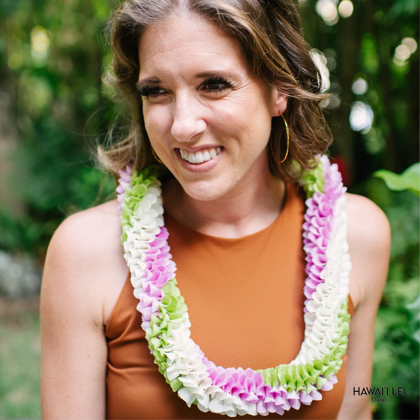 Spiral Orchid Lei (Multi-Color) (Color Varies)