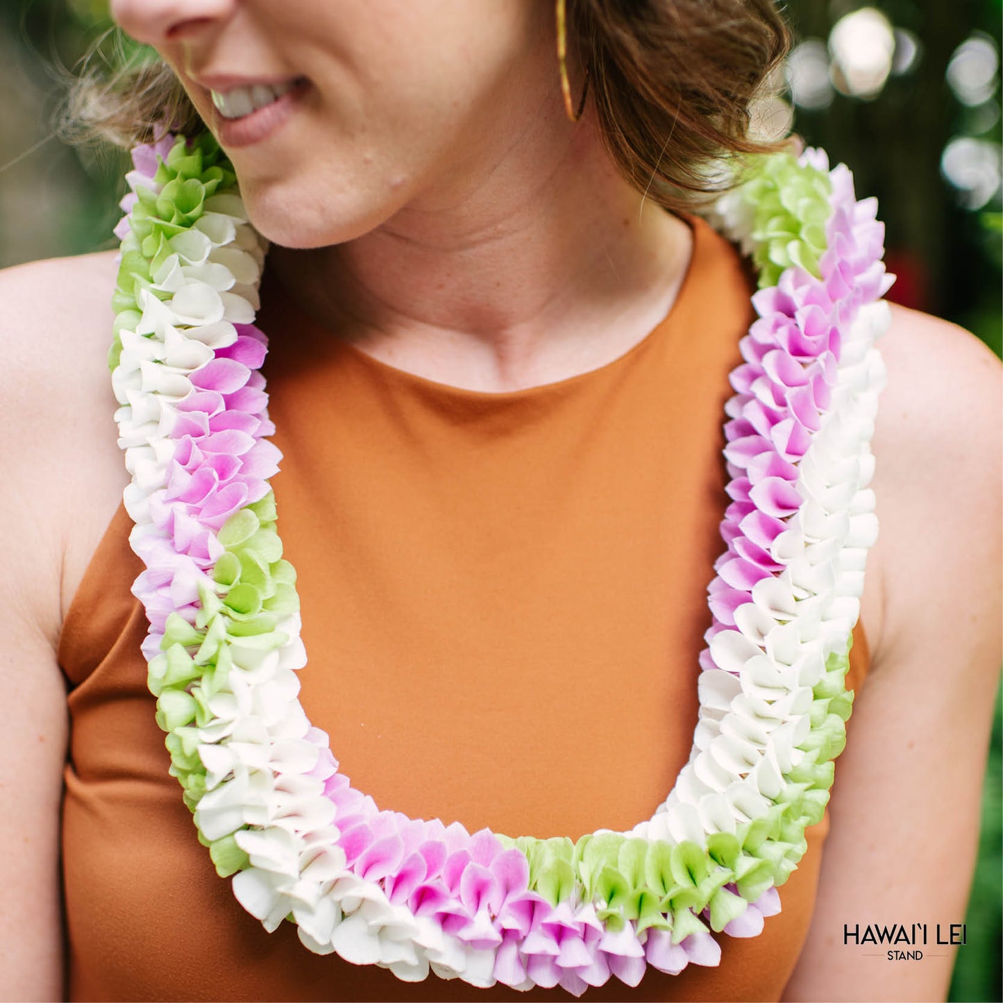Spiral Orchid Lei (Multi-Color) (Color Varies)