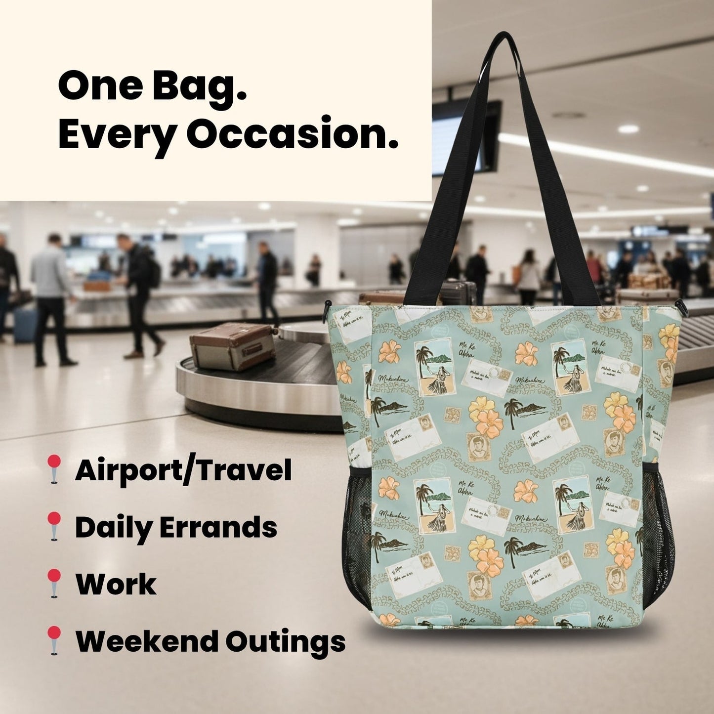 Holoholo Bag with Crossbody Strap (Makuahine Postcard)