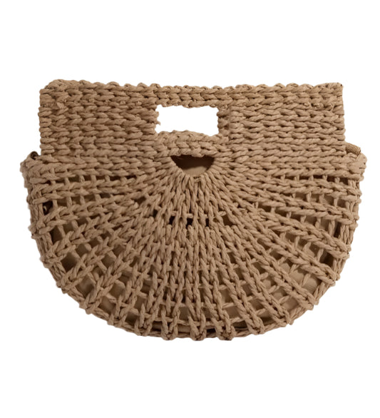 Sunny Daze Braided Semi Circle Handbag