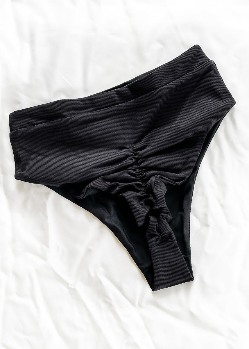 Loa High Waisted Bottom x Black Eco-Rib