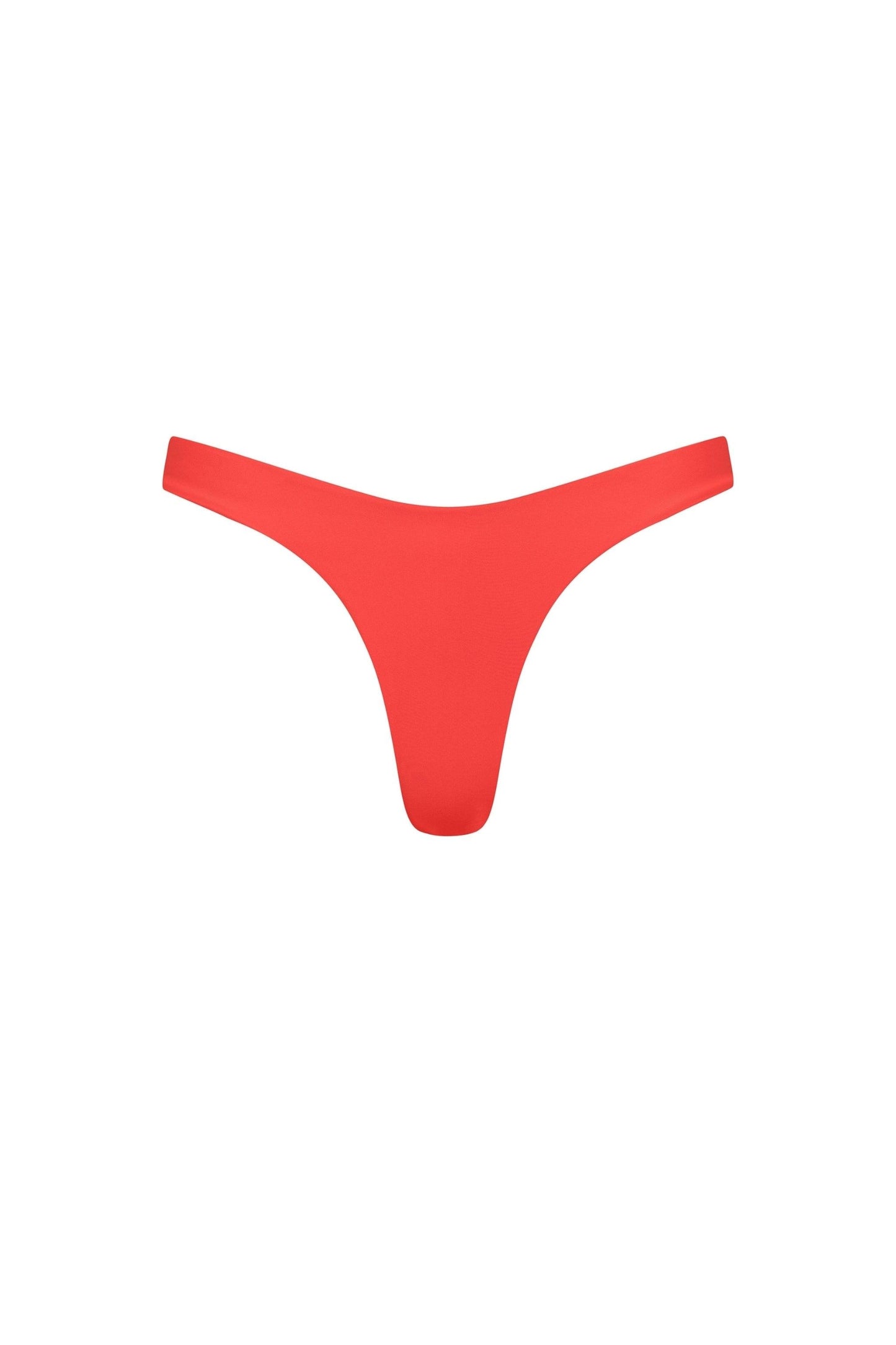 Malibu High Cut Bikini Bottom Red