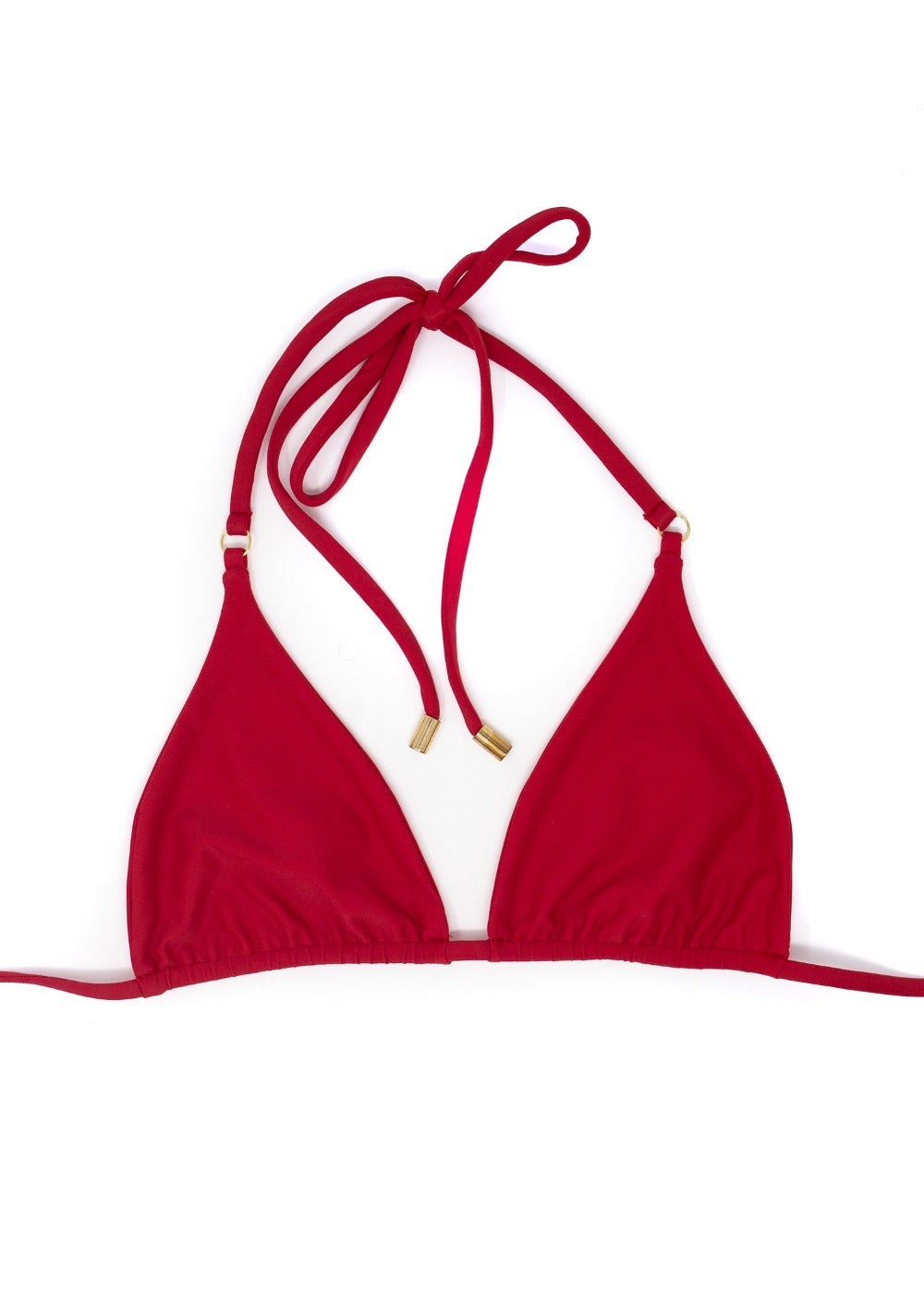 Nalani Triangle Bikini Top X Red