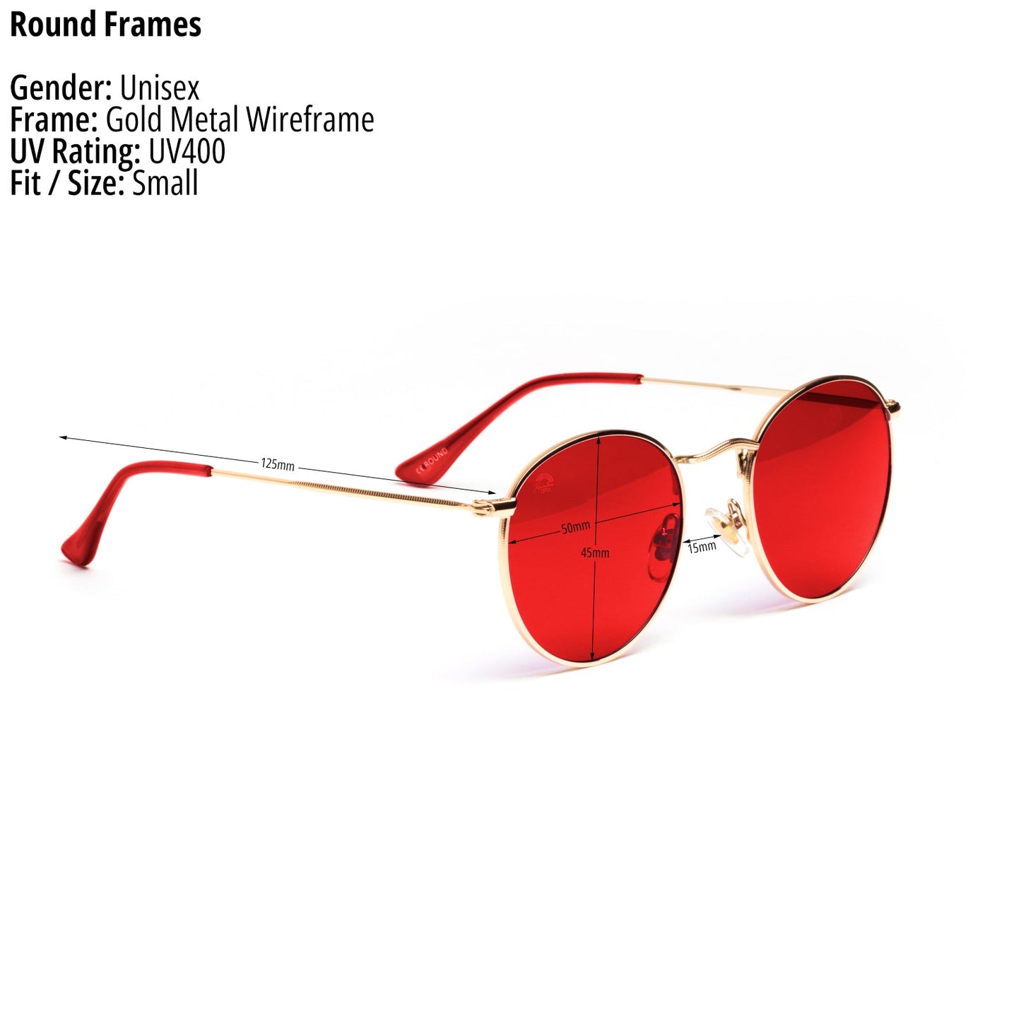 Red - Round Sunglasses
