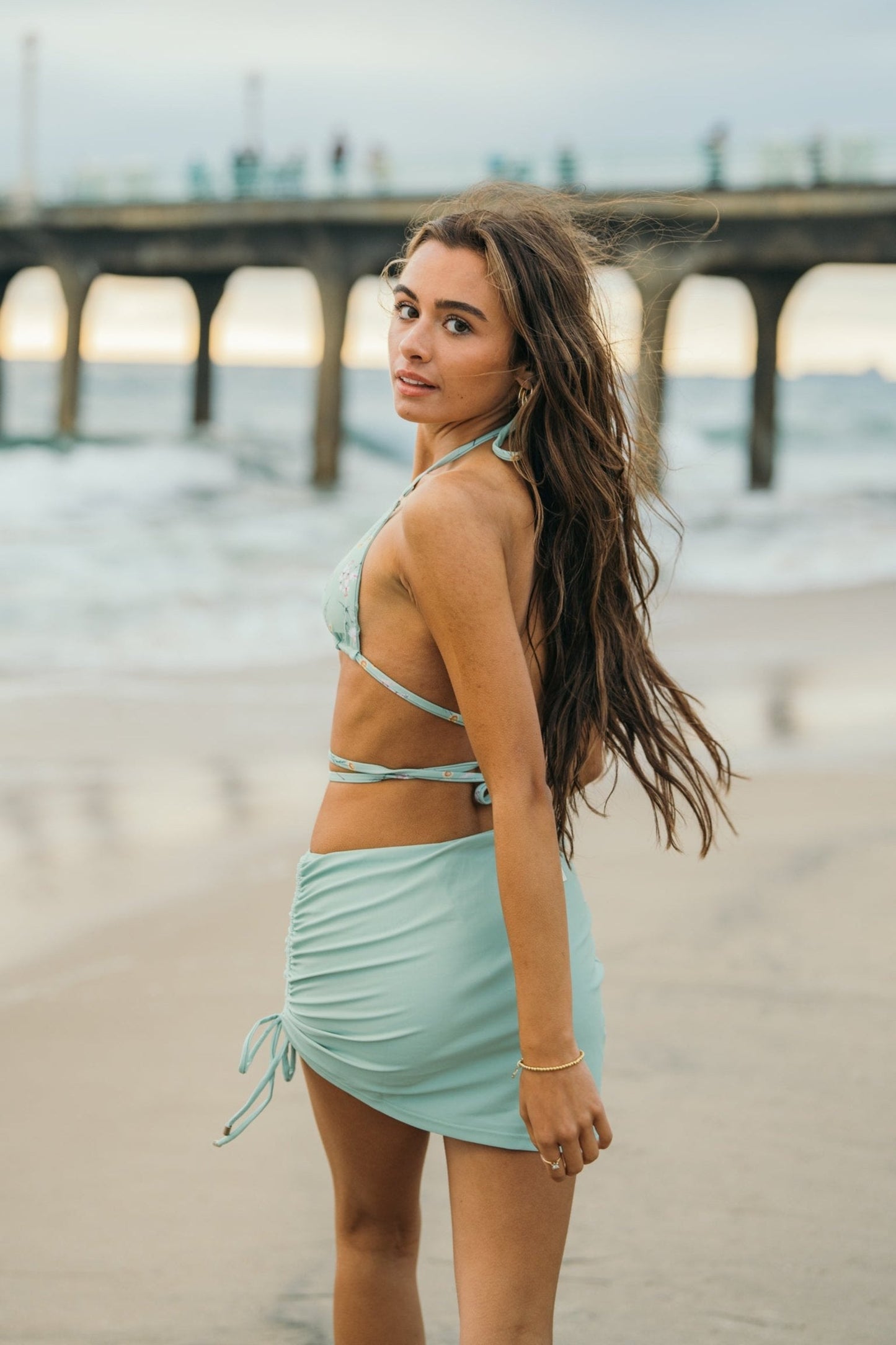 Skyla in Mint Bottoms + Skirt