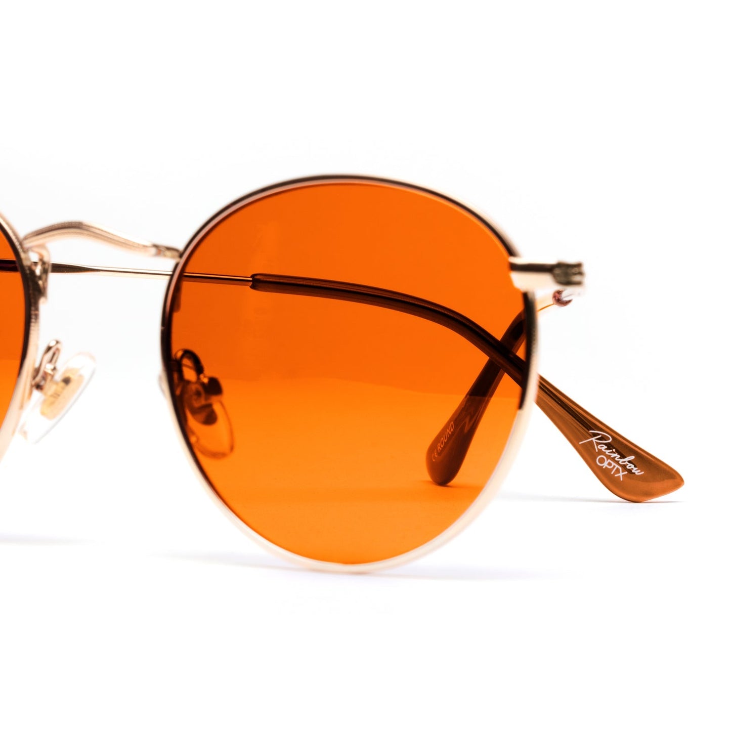 Orange - Round Sunglasses