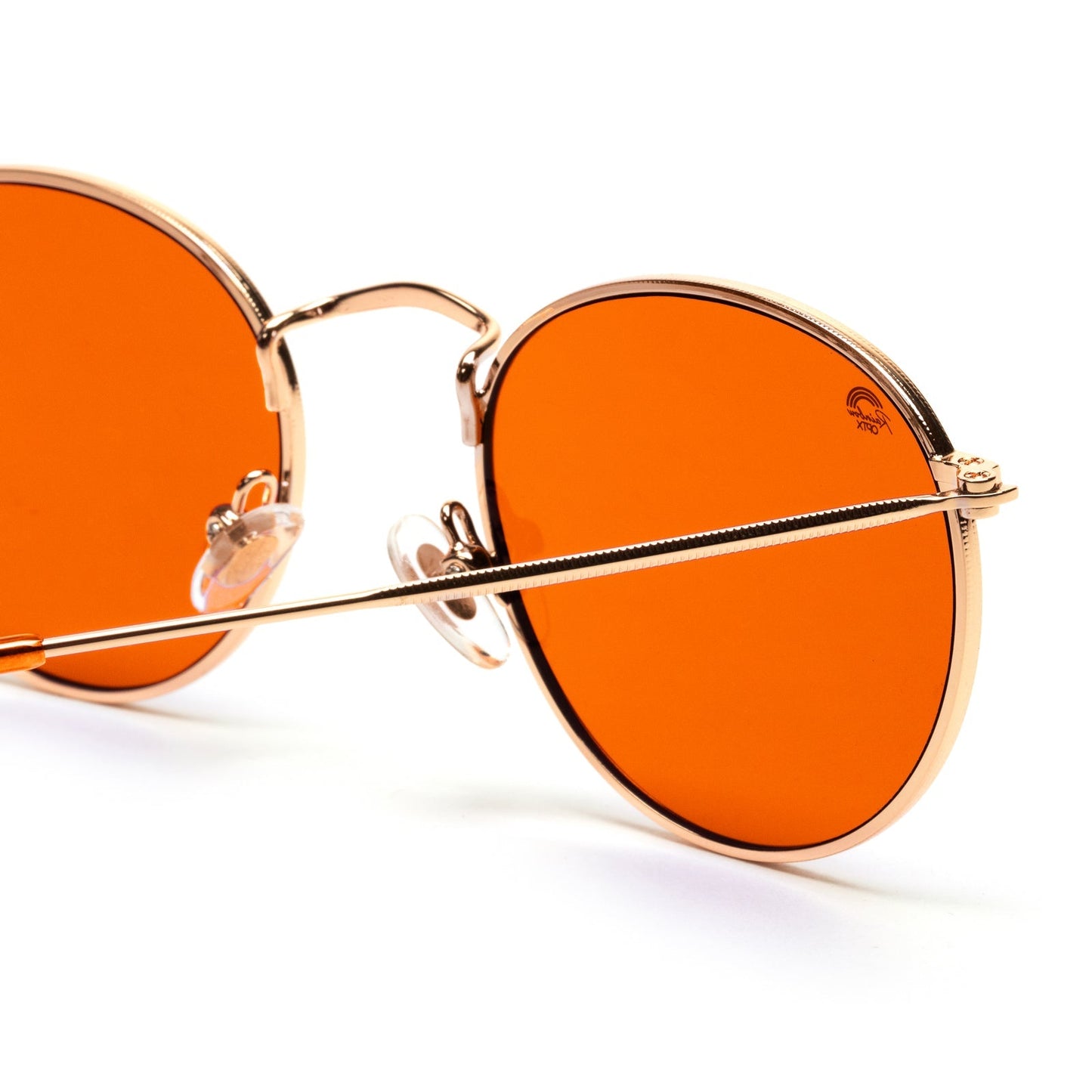 Orange - Round Sunglasses