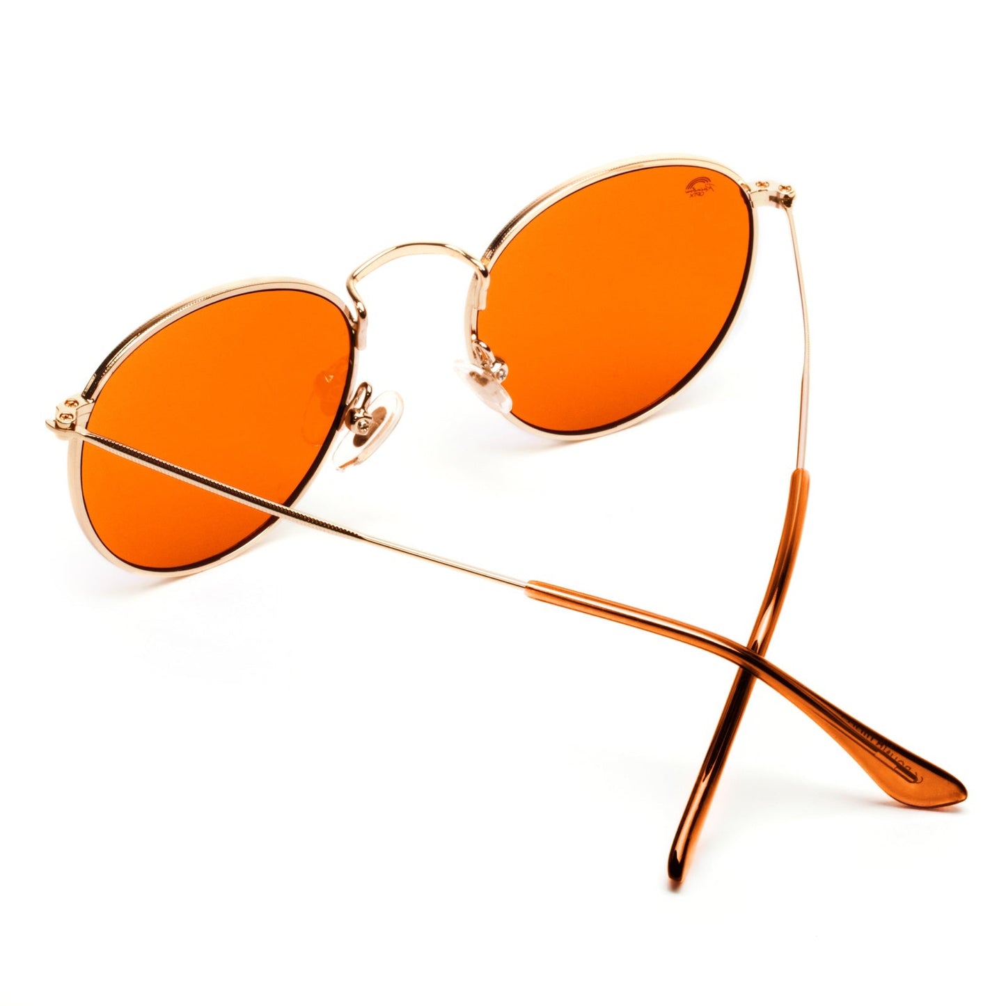 Orange - Round Sunglasses